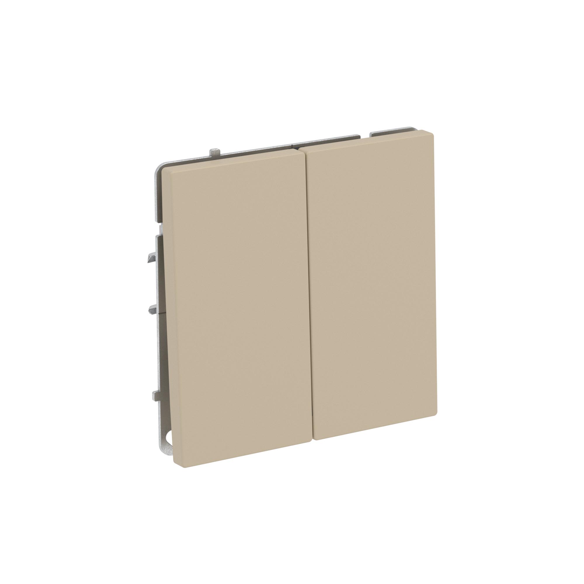 Переключатель двухклавишный, KANT, ванильный марципан