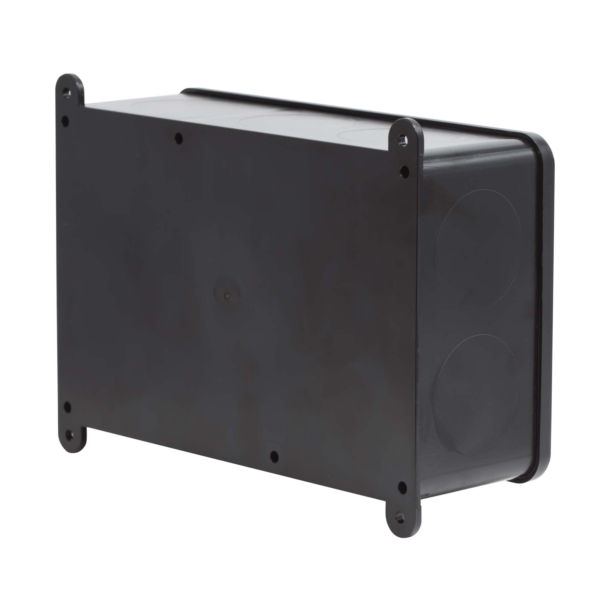 Коробка индустриальная 203х128х69 мм, IP68 с гладкими стенками, черная