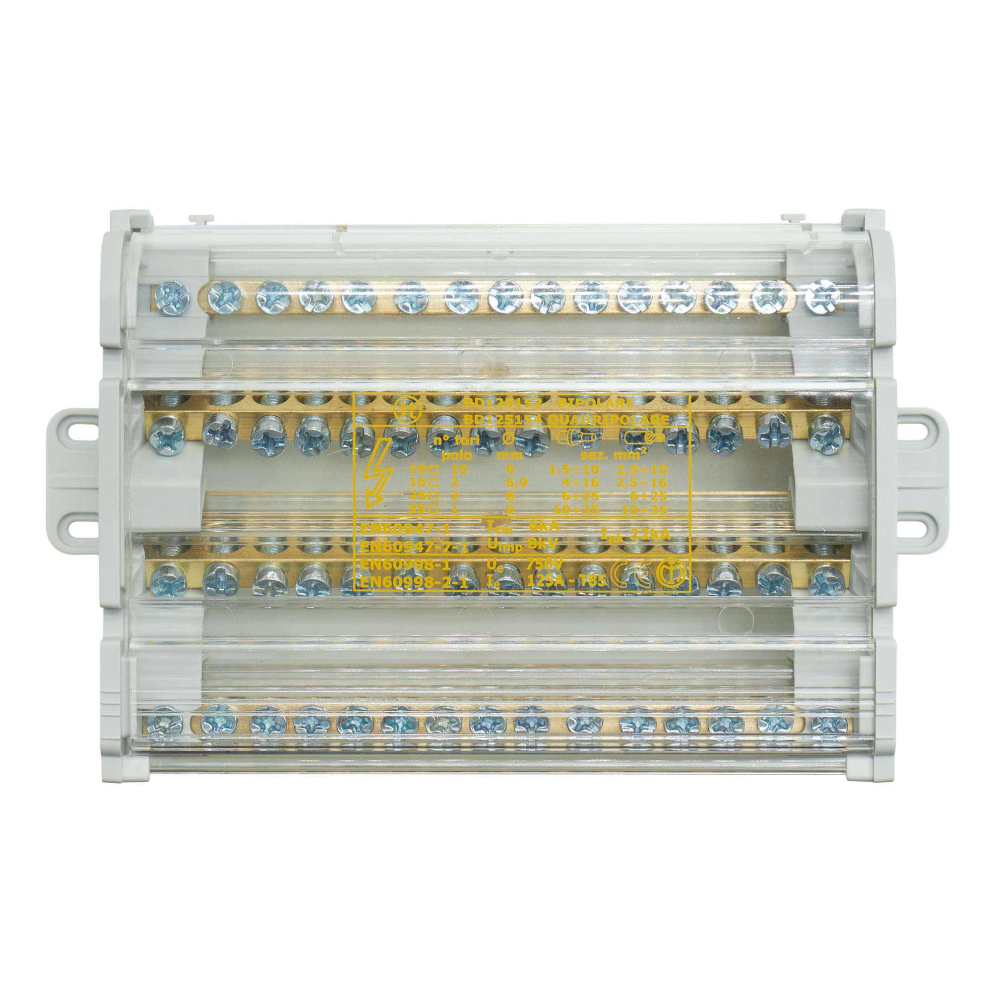 Кросс-модуль, 15х4, 3/50кв.мм, 15/25кв.мм, 125А