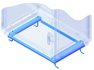Аксессуары для шкафов сборных из фибергласа (GRP) Рама для крепления напольных шкафов Conchiglia к полу Ш=1150 мм, Г=330 мм DKC|ДКС