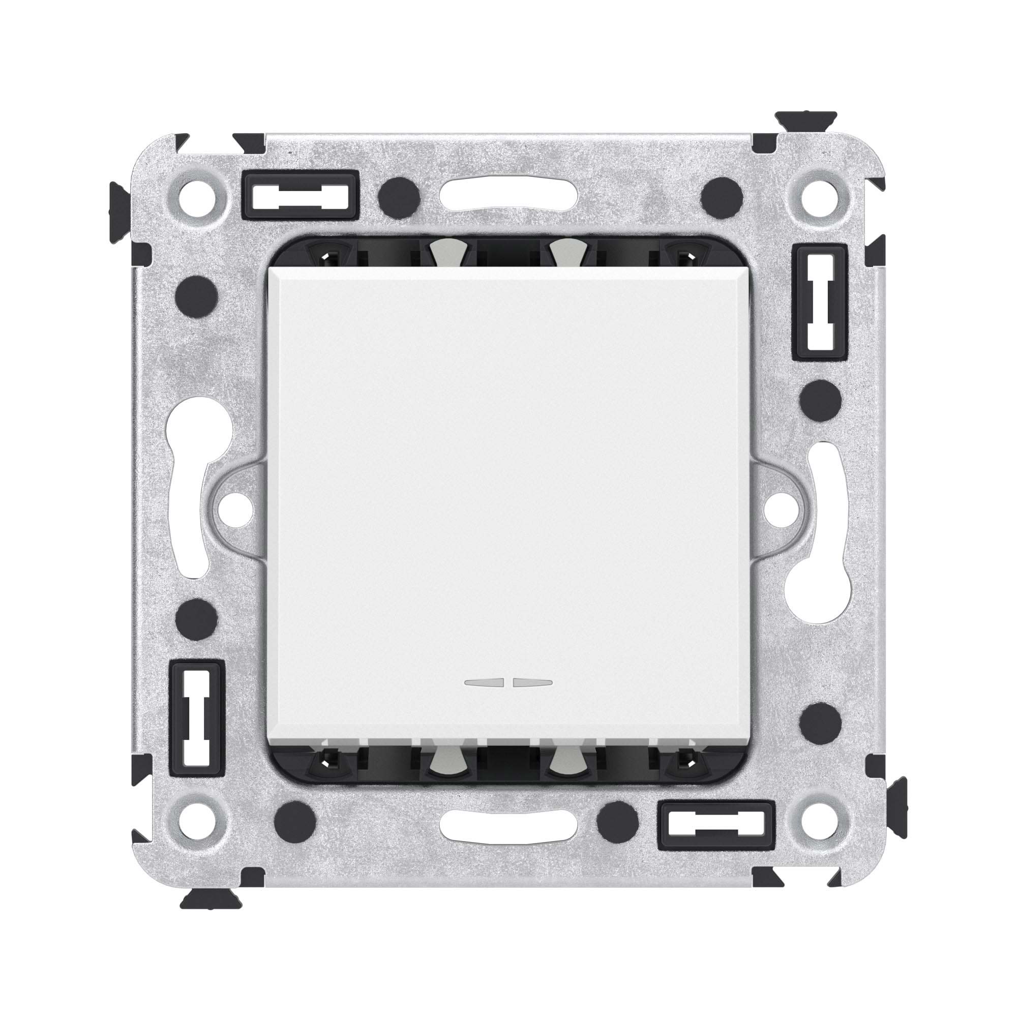 Переключатель одноклавишный в стену, Avanti, белое облако