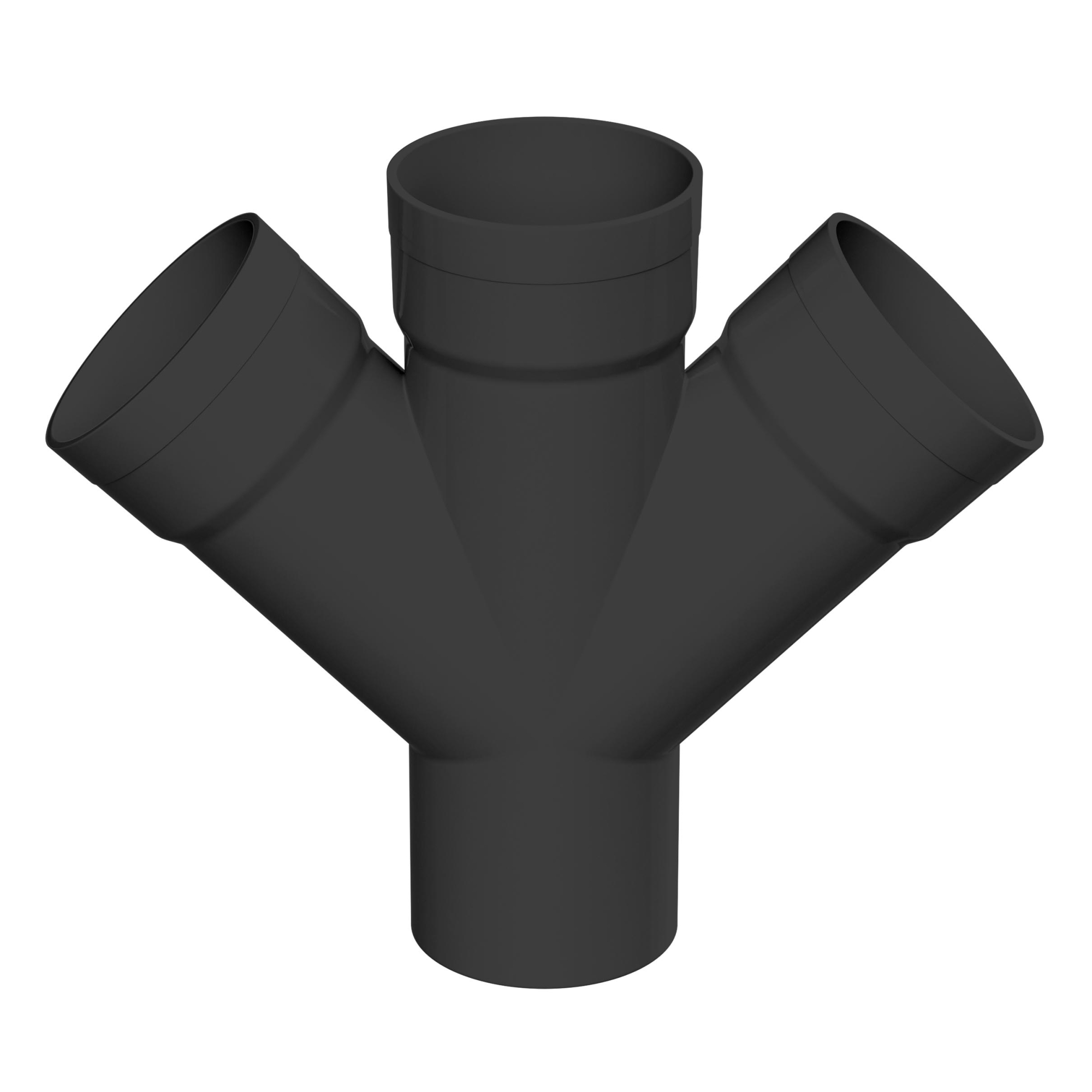 Соединение для четырех двустенных труб, 45 град., полипропилен, д.160мм