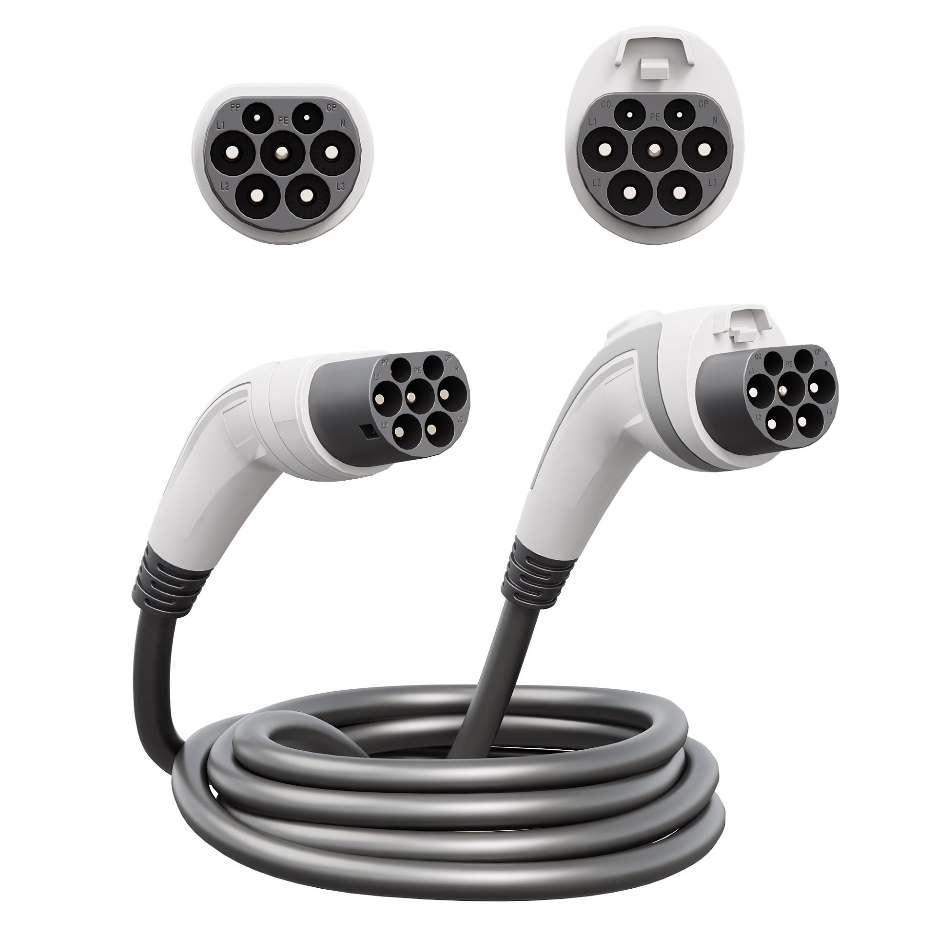 Кабель Type2-GB/T для подключения к зарядной станции "EOS Charge",однофазный, 5 м