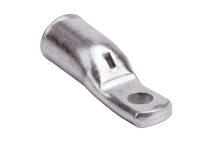 Copper tubular cable lugs with narrow contact pad