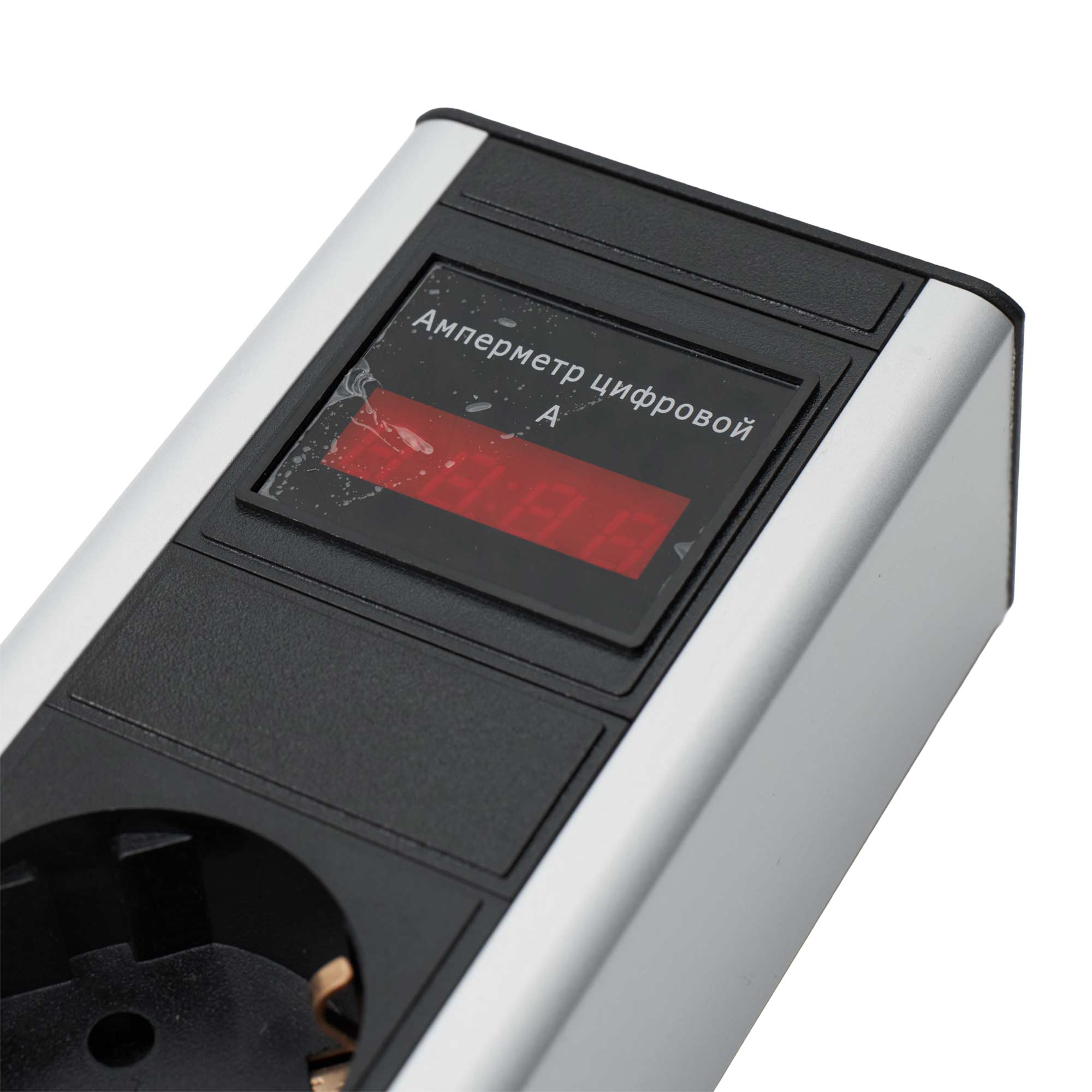 Блок распределения питания (PDU) 0U, 16A c автоматом 1P и амперметром, Вых:6 Schuko, Вх: Schuko