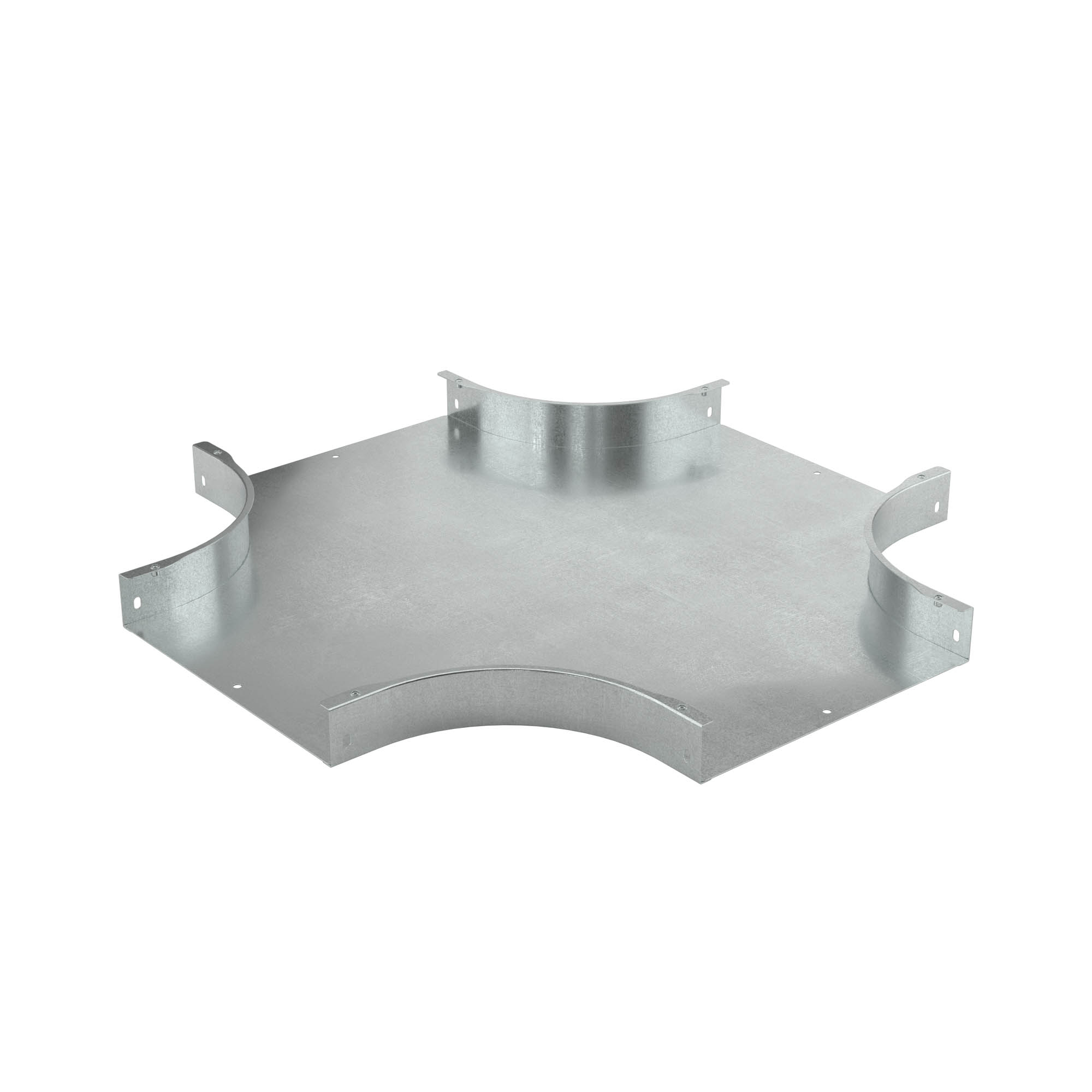 Ответвитель DPX Х-образный горизонтальный 100х35, в комплекте с крепежными элементами и соединительными пластинами, необходимыми для монтажа, горячеоцинкованный