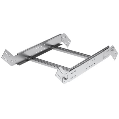 Комплектные аксессуары Угол вертикальный шарнирный 100х400 универсальный в комплекте с крепежными элементами и соединительными пластинами, необходимыми для монтажа, цинк-ламельный DKC|ДКС