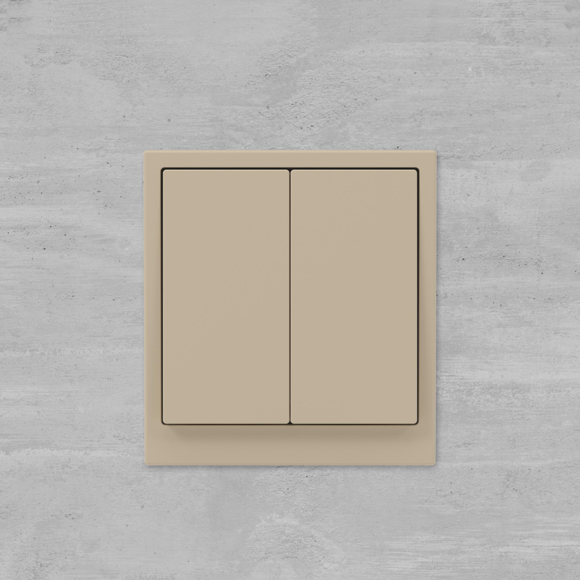 Кнопка двухклавишная, KANT, ванильный марципан