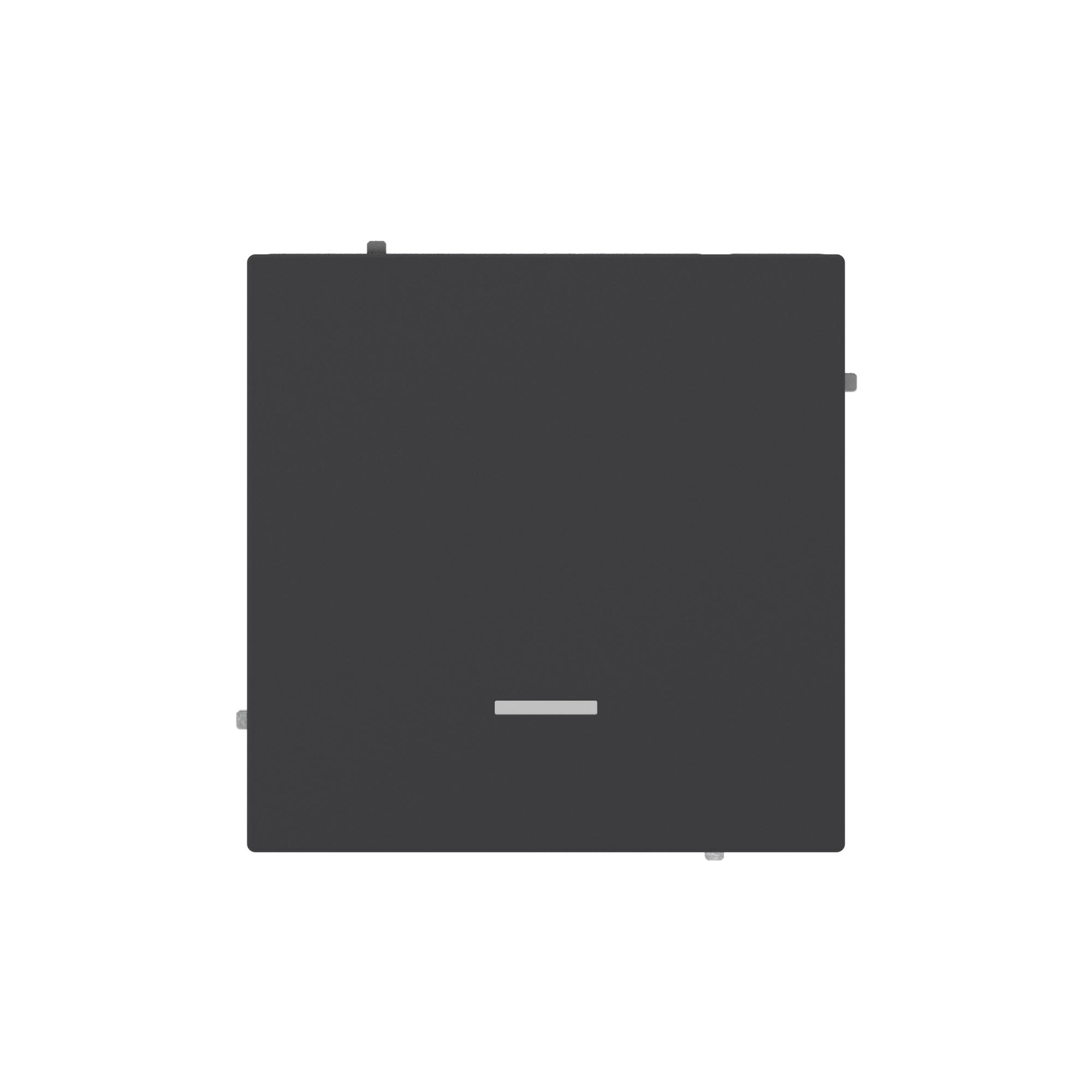 Выключатель одноклавишный с подсветкой, KANT, черный уголь