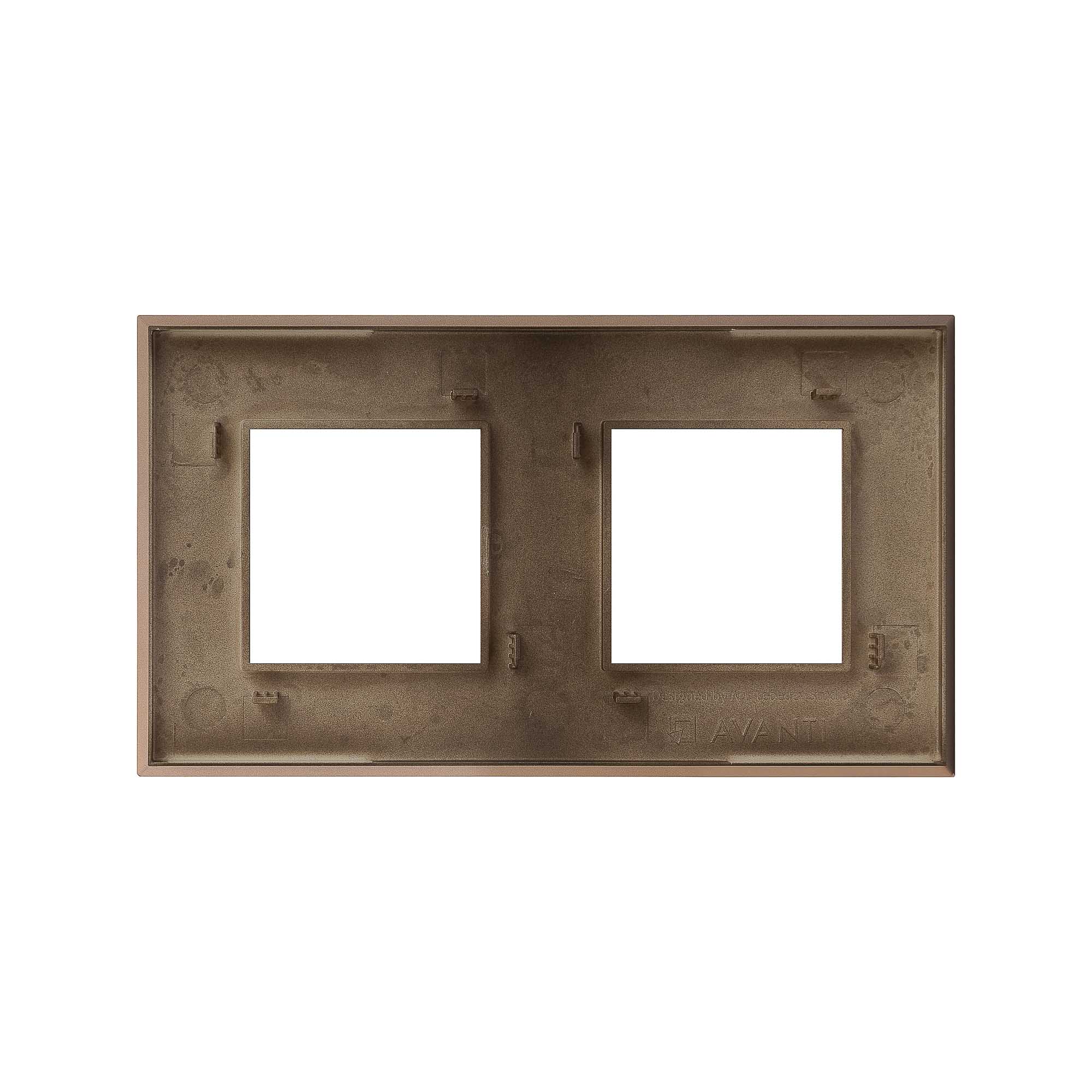 Рамка 2 поста (4 мод.), Avanti, золотистый жемчуг