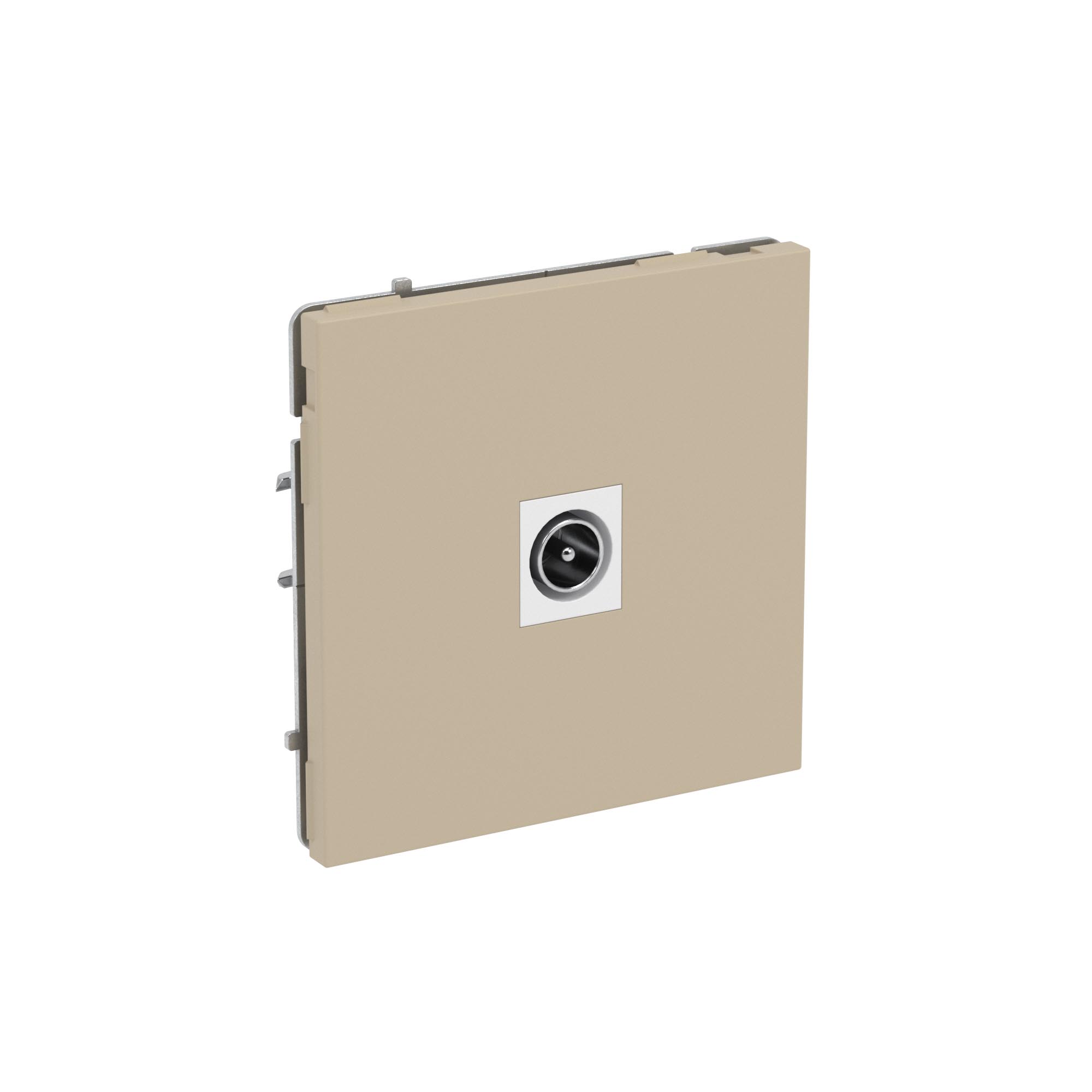 Розетка TV одиночная, KANT, ванильный марципан