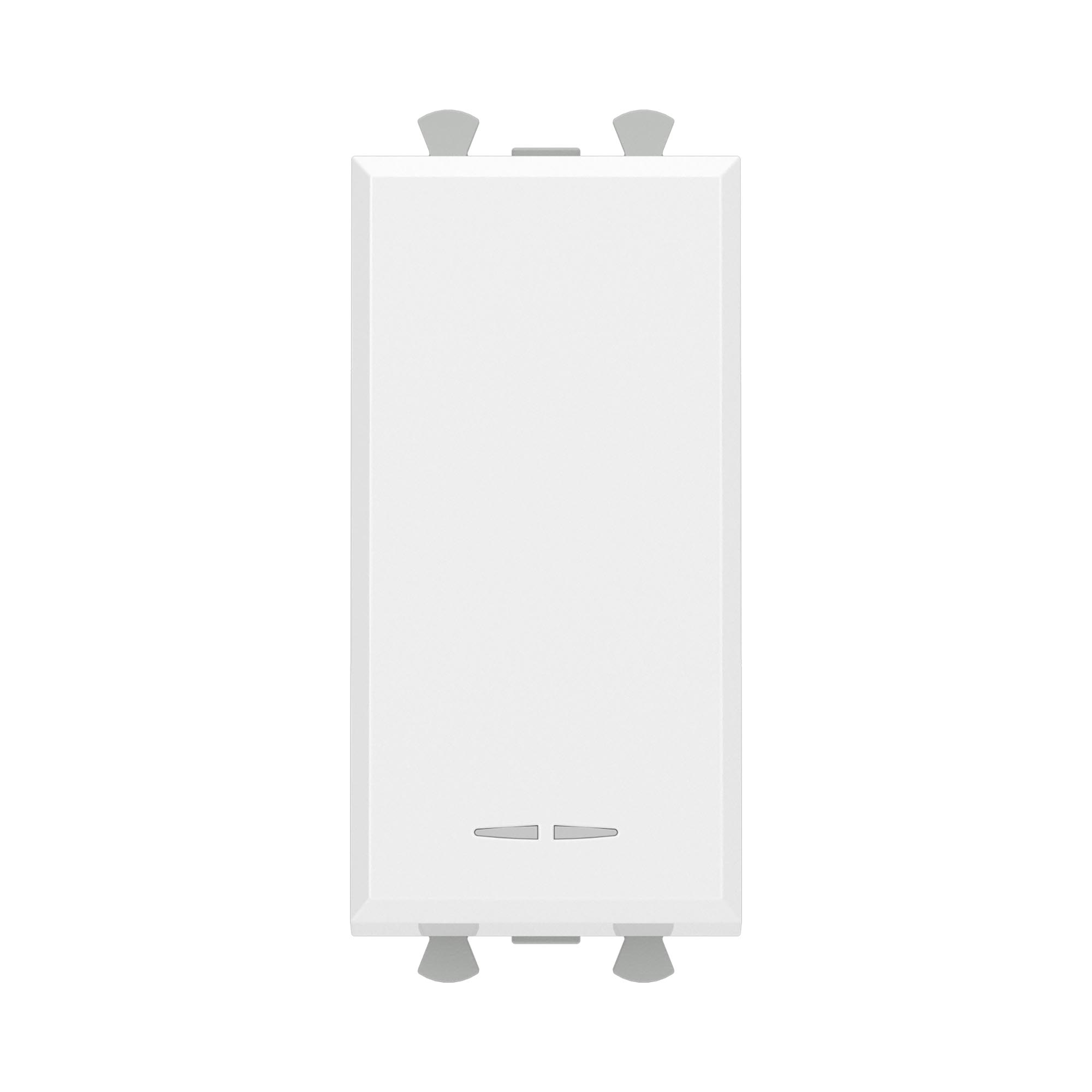 Выключатели, переключатели, инверторы Выключатель двухполюсный одноклавишный модульный, Avanti, белое облако, 1 модуль DKC|ДКС