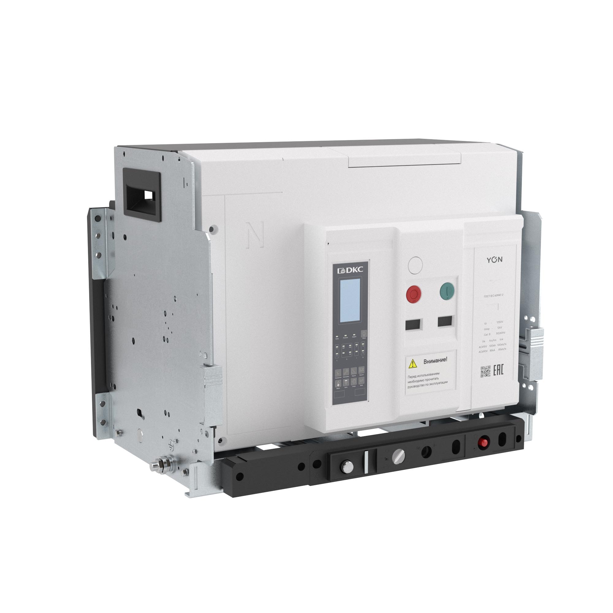 Воздушные автоматические выключатели YON pro ANX  Воздушный автоматический выключатель YON pro ANX40X 4P 4000 А 100 кА, типоразмер M, расцепитель ETE, выкатной, горизонтальное подключение, управление 220 В AC DKC|ДКС