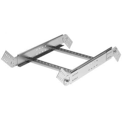 Комплектные аксессуары Угол вертикальный шарнирный 50х600 в комплекте с крепежными элементами и соединительными пластинами, необходимыми для монтажа, лонжерон 1.5 мм, горячеоцинкованный DKC|ДКС