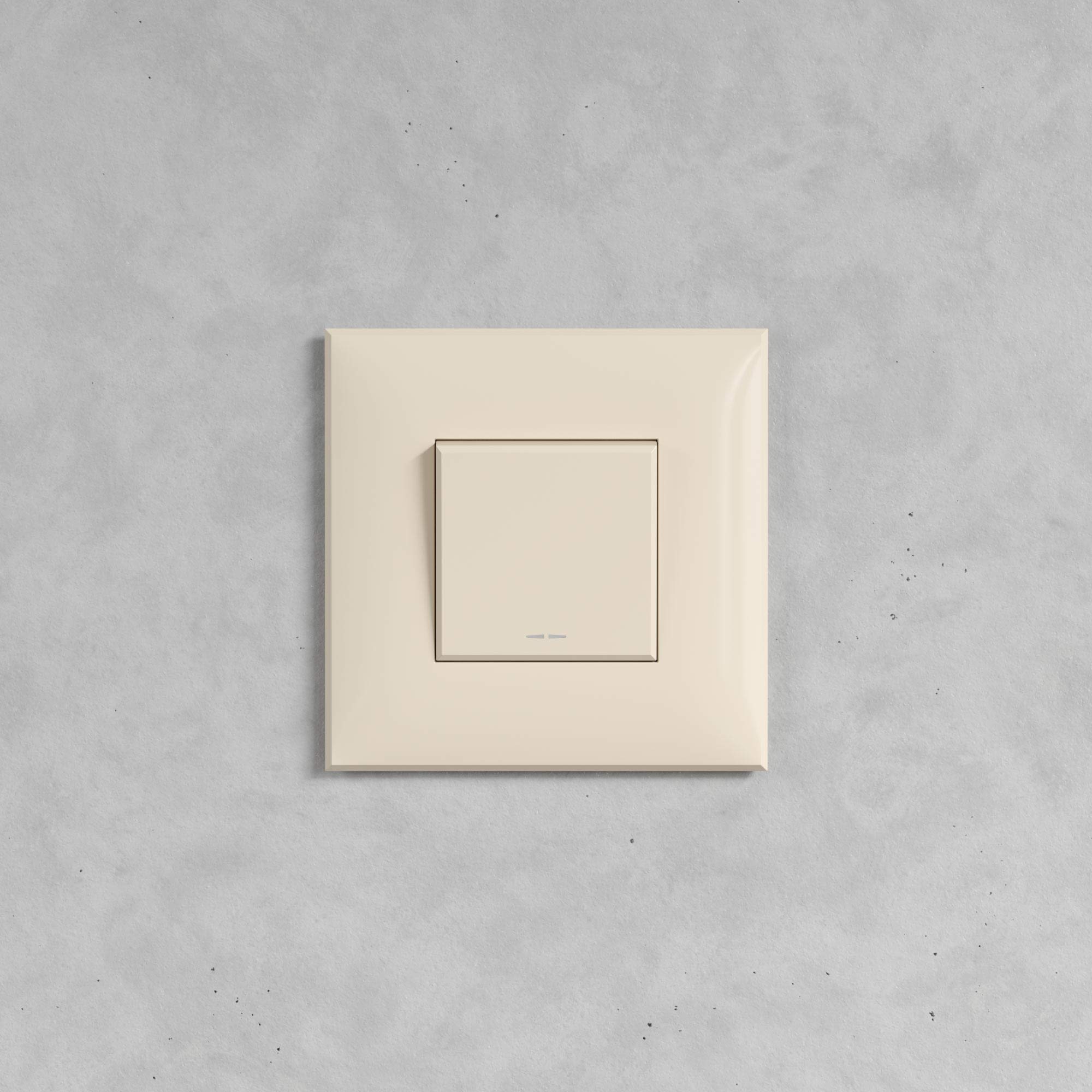 Переключатель одноклавишный в стену, Avanti, ванильная дымка