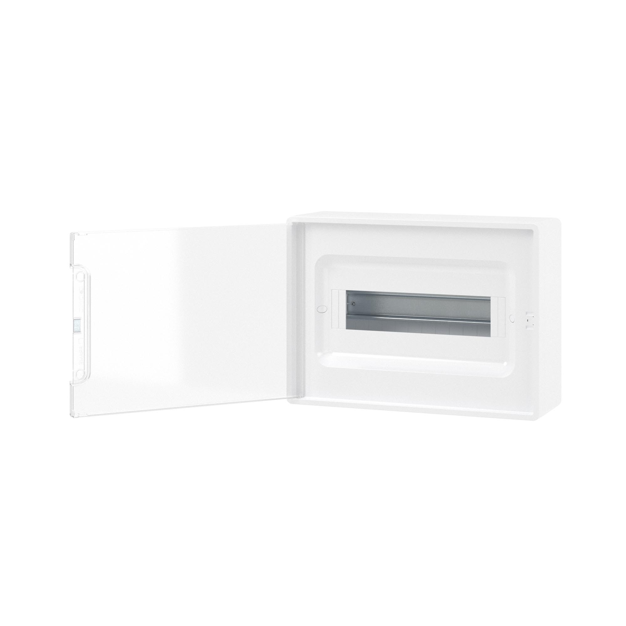 Щиток 12 мод настенный Фрейм (FRAME), белый, с прозрачной дверцей, с 2 шинами  PEN на 6 и 8 отв.