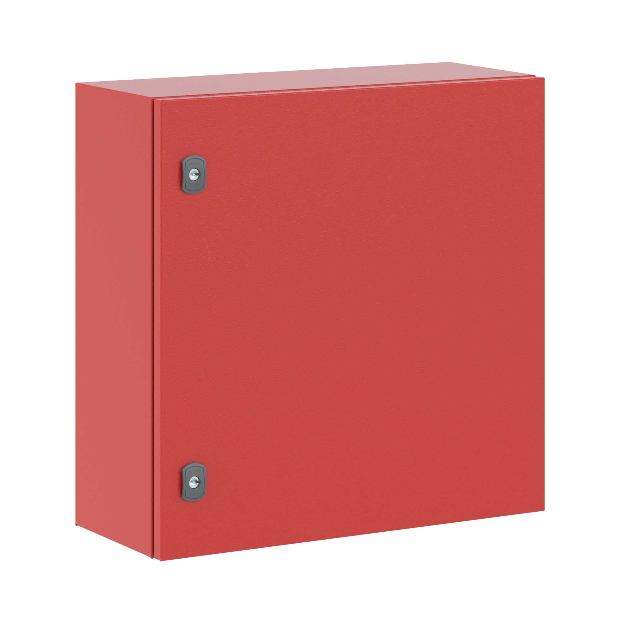 Корпуса навесные ST со сплошной дверью и с МП, красный цвет RAL3020 Корпус навесной ST с М/П ВxШxГ 600x600x250 мм, RAL3020, IP66 DKC|ДКС