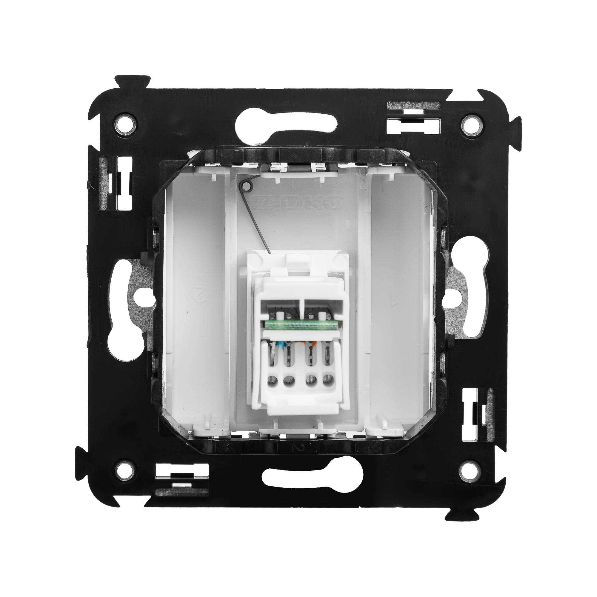 Компьютерная розетка RJ-45 в стену, кат.5e одинарная, Avanti, белоеоблако