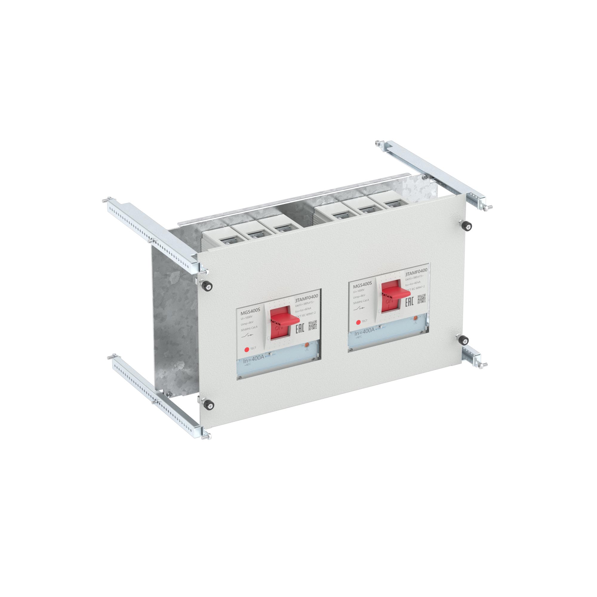Комплект для внутренней вертикальной установки с винтовым креплением трехполюсный YON MD630 (W) Ш=600 В=350, РАМ Пауэр (RAM power)