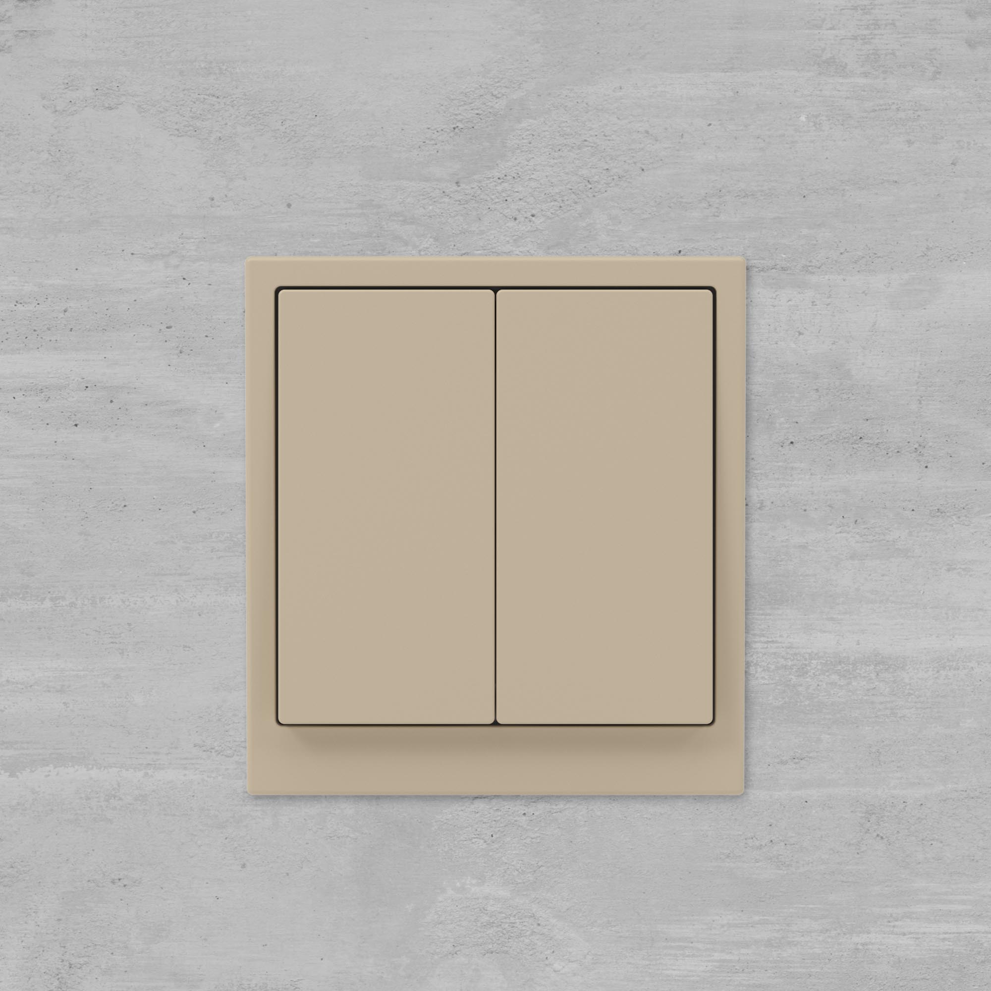 Переключатель двухклавишный, KANT, ванильный марципан