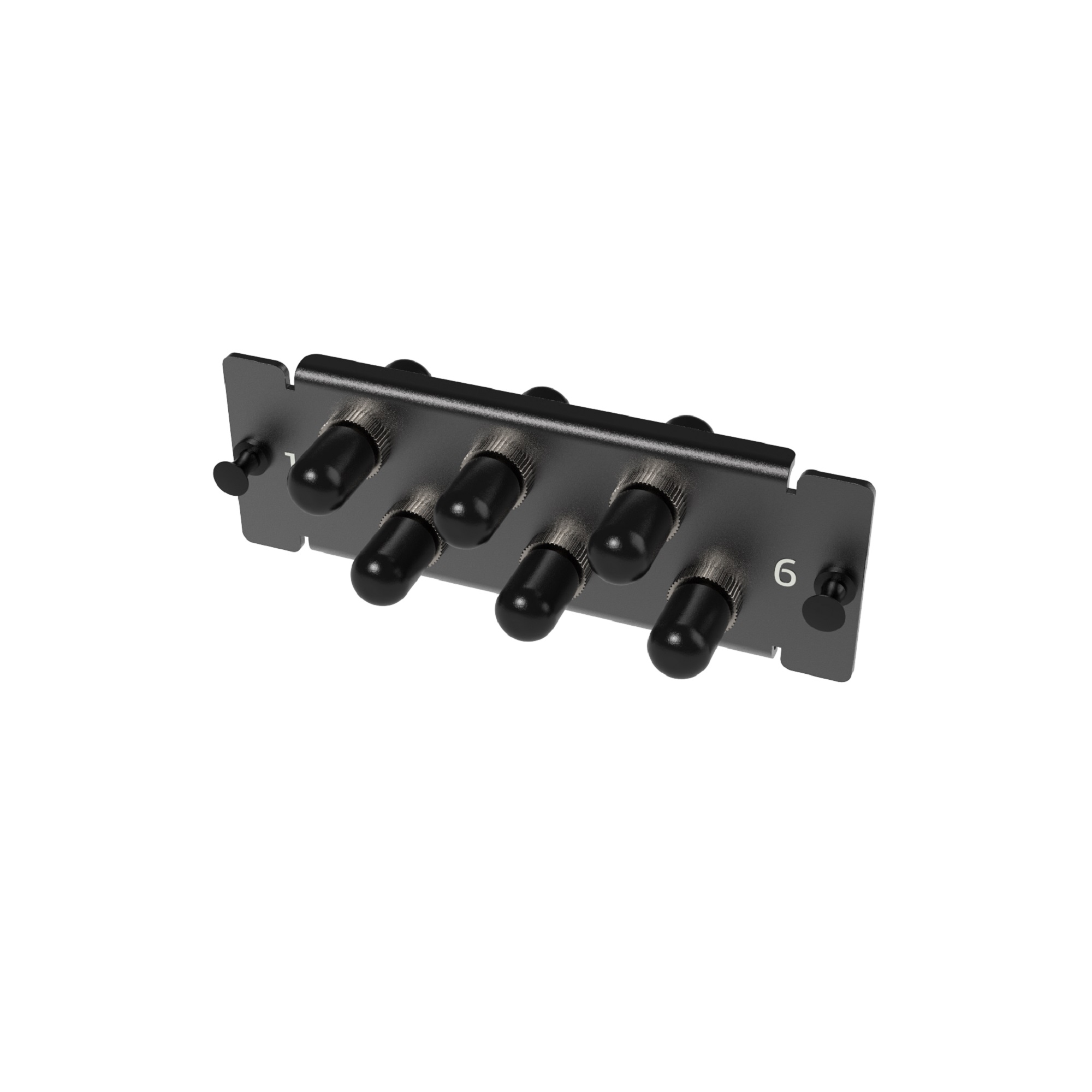 Адаптерная планка с установленными 6 x ST адаптерами,  1U