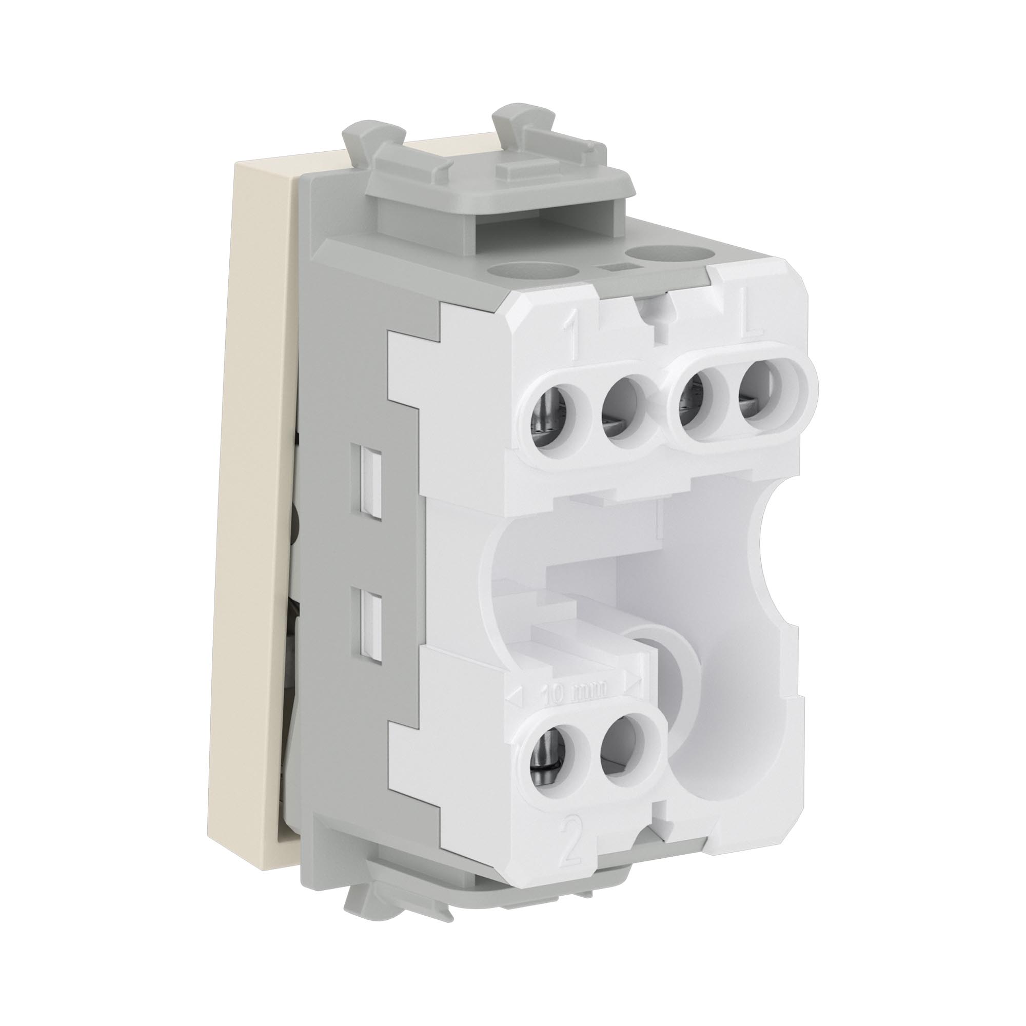 Переключатель модульный, Avanti, ванильная дымка, 1 модуль