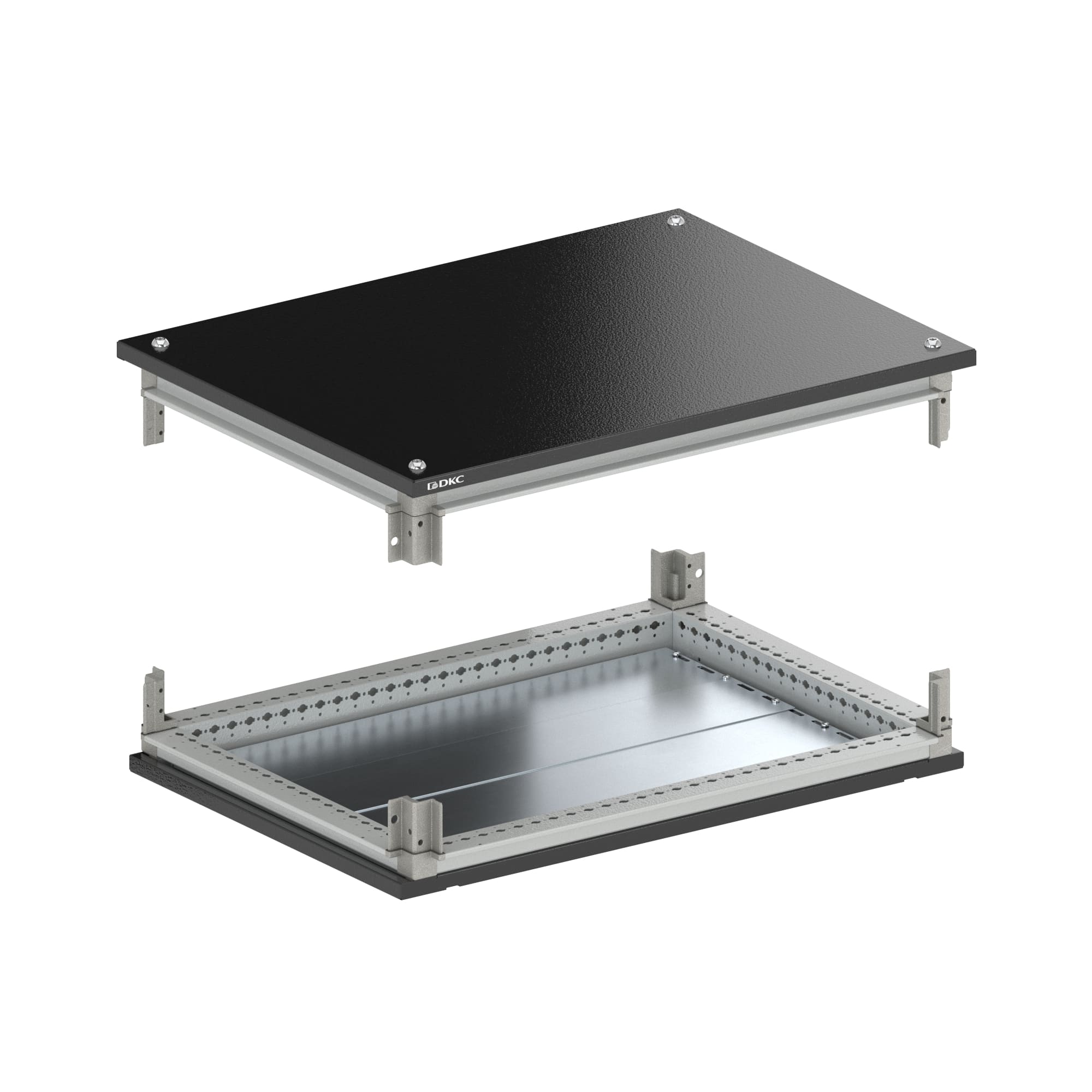 Крыша и основание RAL9005 с направляющими для корпусов CQE N, ШхГ 1600х500 мм, комплект RAM block Каркас шкафа CQE N - комплекты дно и крыша Крыша и основание RAL9005 с направляющими для корпусов CQE N, ШхГ 1600х500 мм, комплект RAM block DKC|ДКС