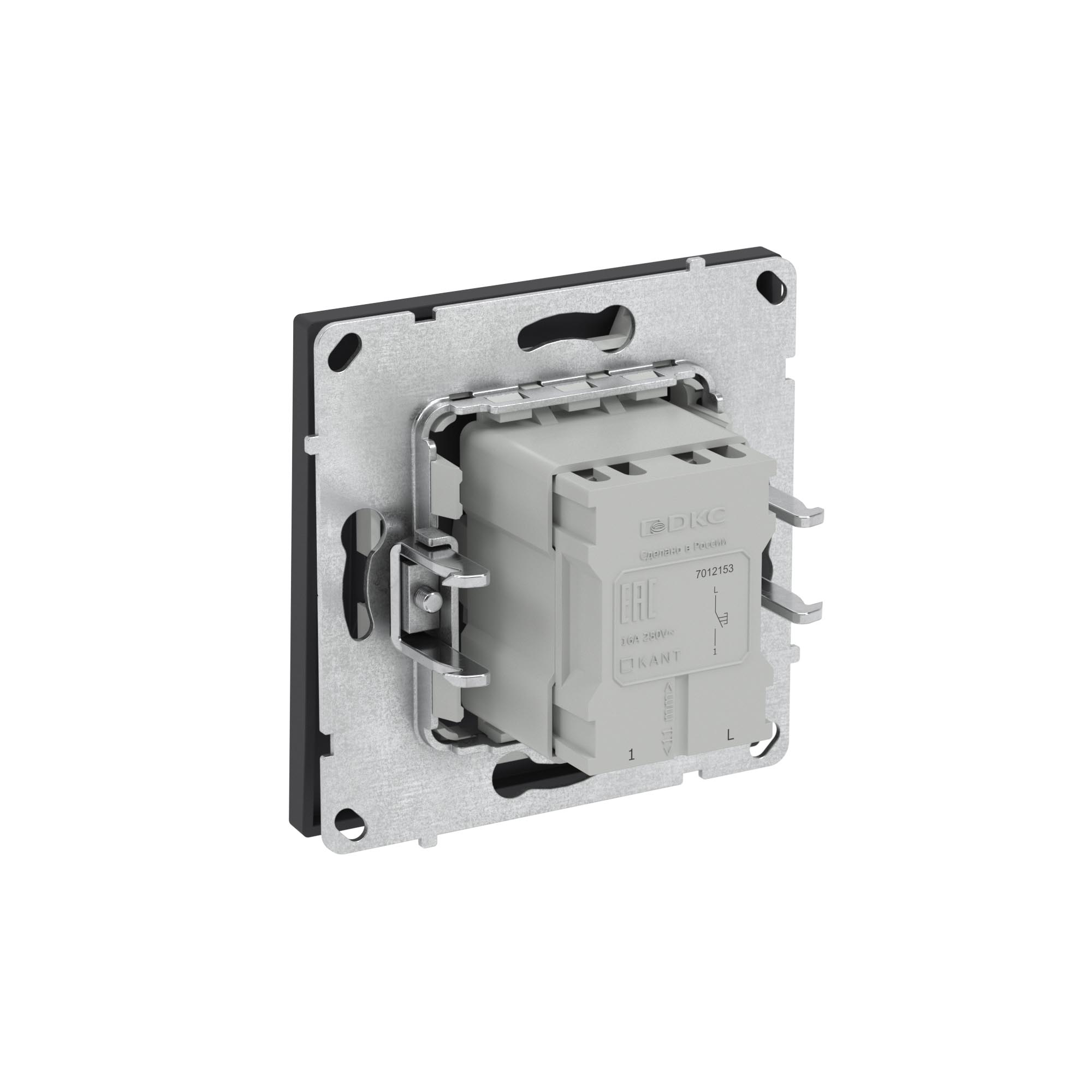 Кнопка одноклавишная, KANT, черный уголь