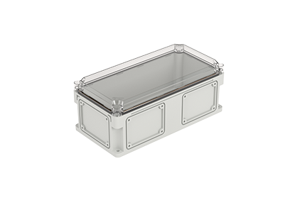 Корпуса RAM box с выбивными фланцами и прозрачной крышкой