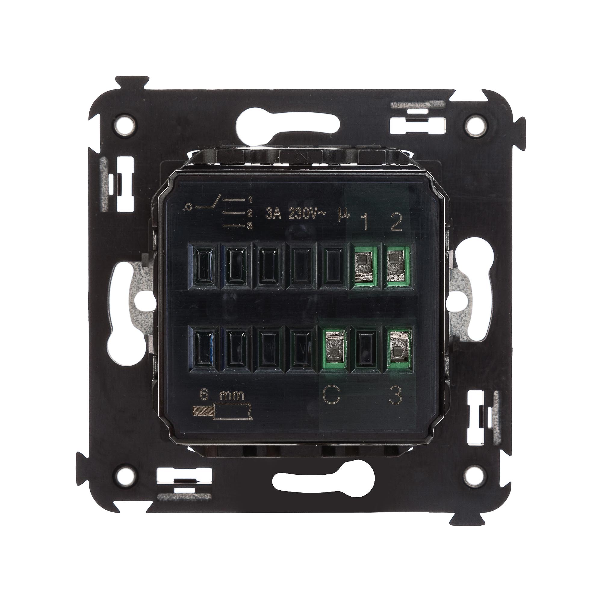 Механизм управления вентиляторами в стену, Avanti, черный квадрат