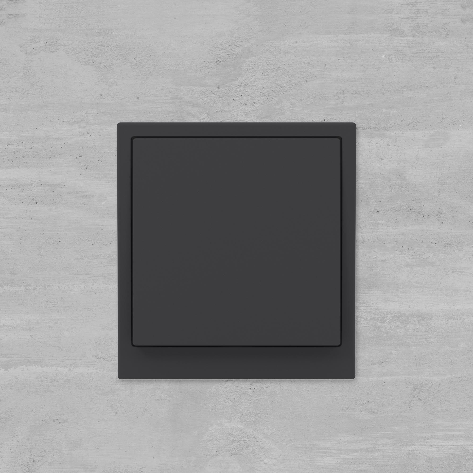 Выключатель одноклавишный, KANT, черный уголь