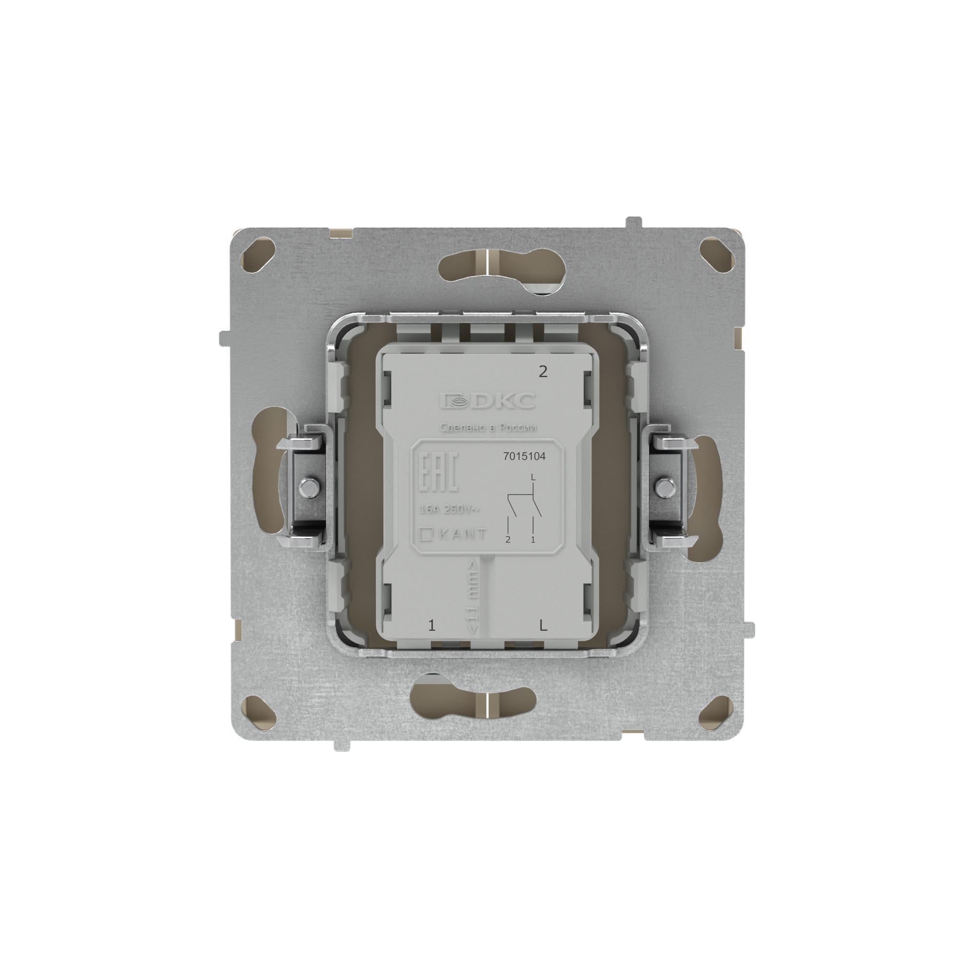 Выключатель двухклавишный, KANT, ванильный марципан