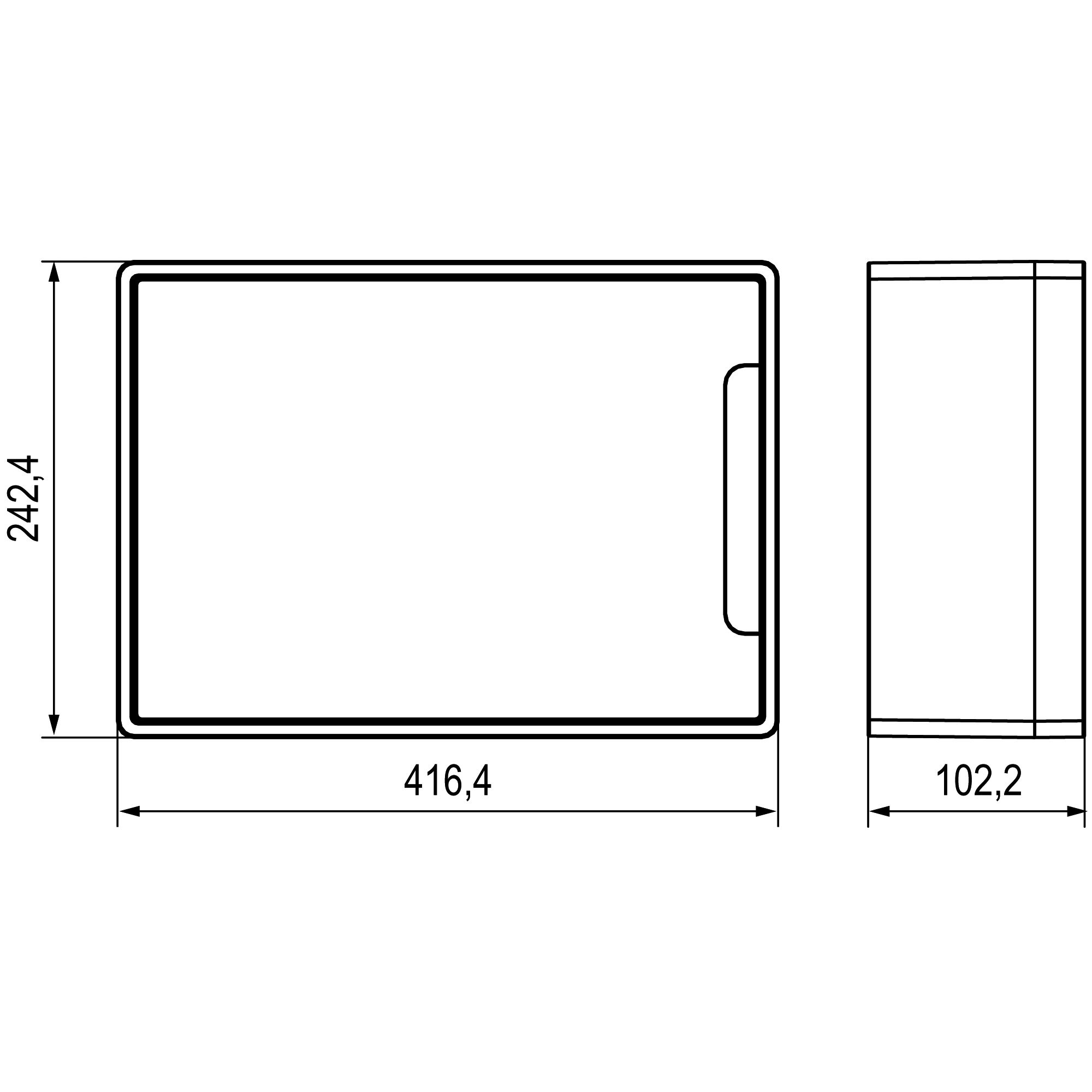 Щиток 18 мод настенный Фрейм (FRAME), белый с белой дверцей, с 2 шинами PEN на 8 и 10 отв.
