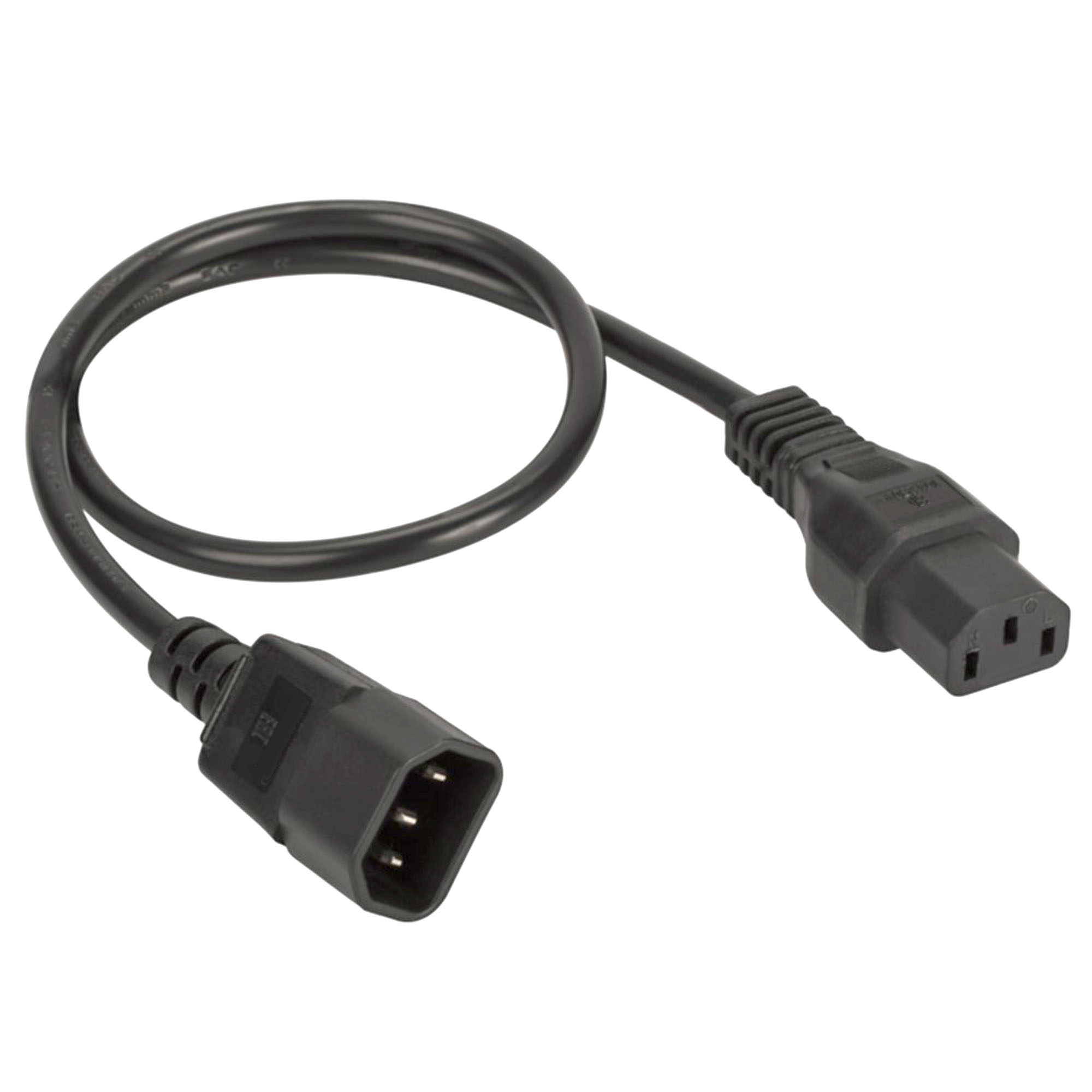 Power cord DKC, IEC320 C13 - IEC320 C14, 0.5m, 3x1.5mm