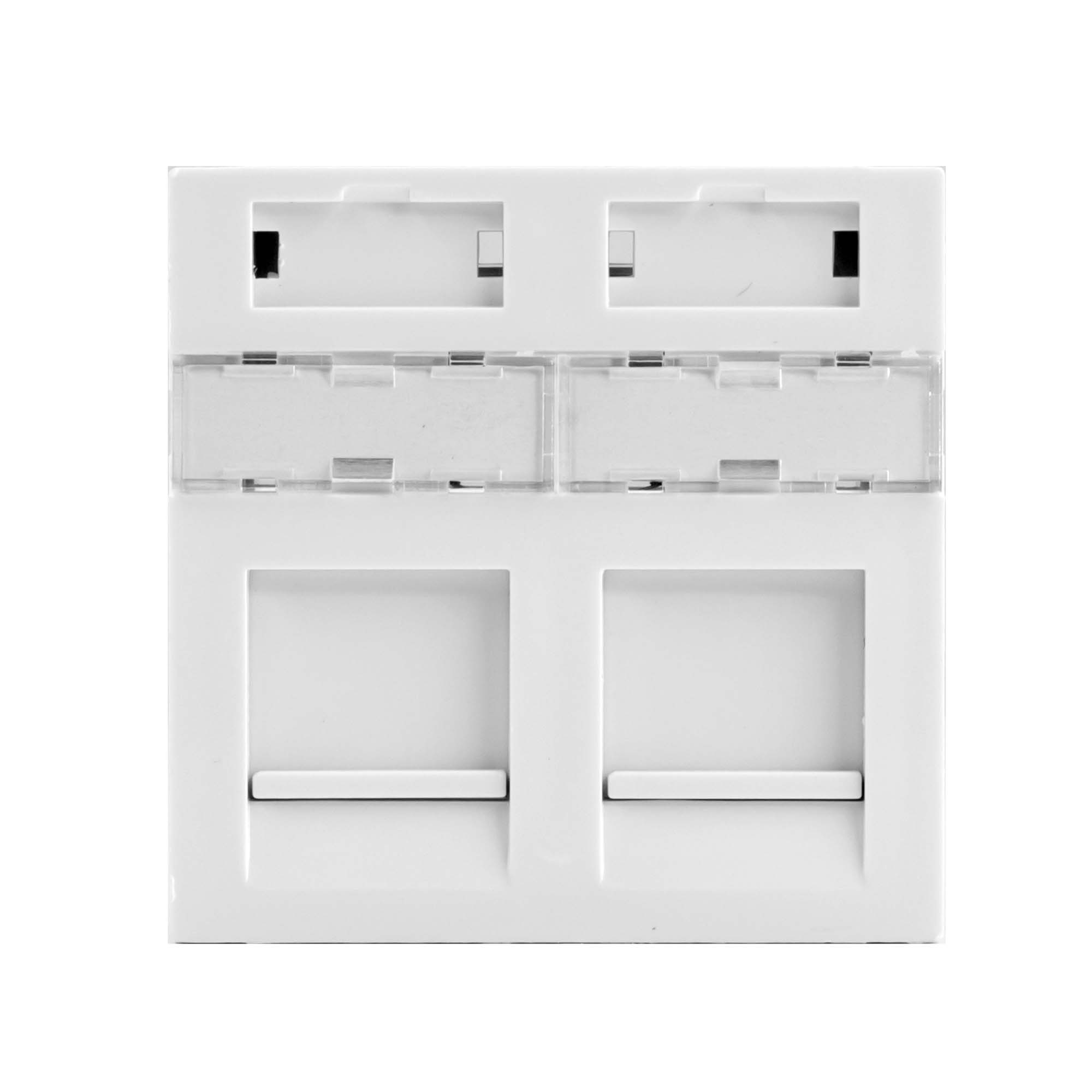 Вставка 45x45 для 2 модулей Keystone (аналог Mosaic), цвет белый ДКС ...