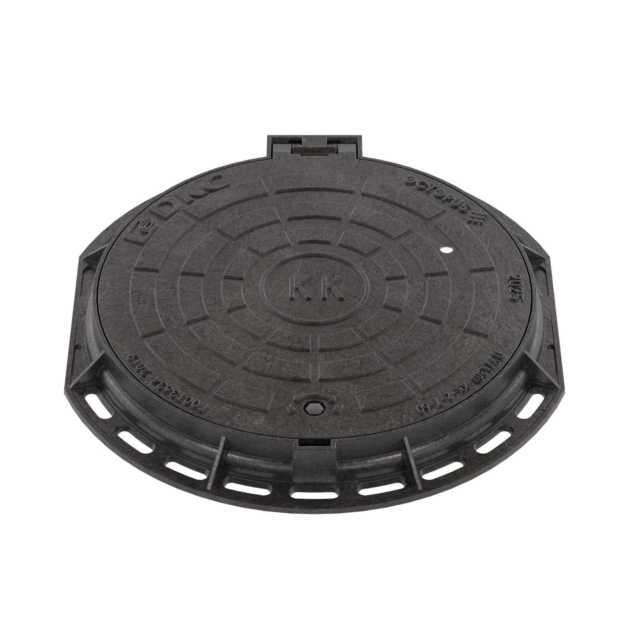 Колодцы кабельной канализации Люк ВЧШГ тип А30 по ГОСТ 3634-2019, с запирающим механизмом и опорной зоной для установки запорного устройства DKC|ДКС