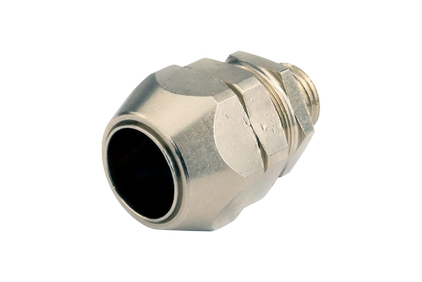 Double locking connectors for braided smooth metal conduit - box