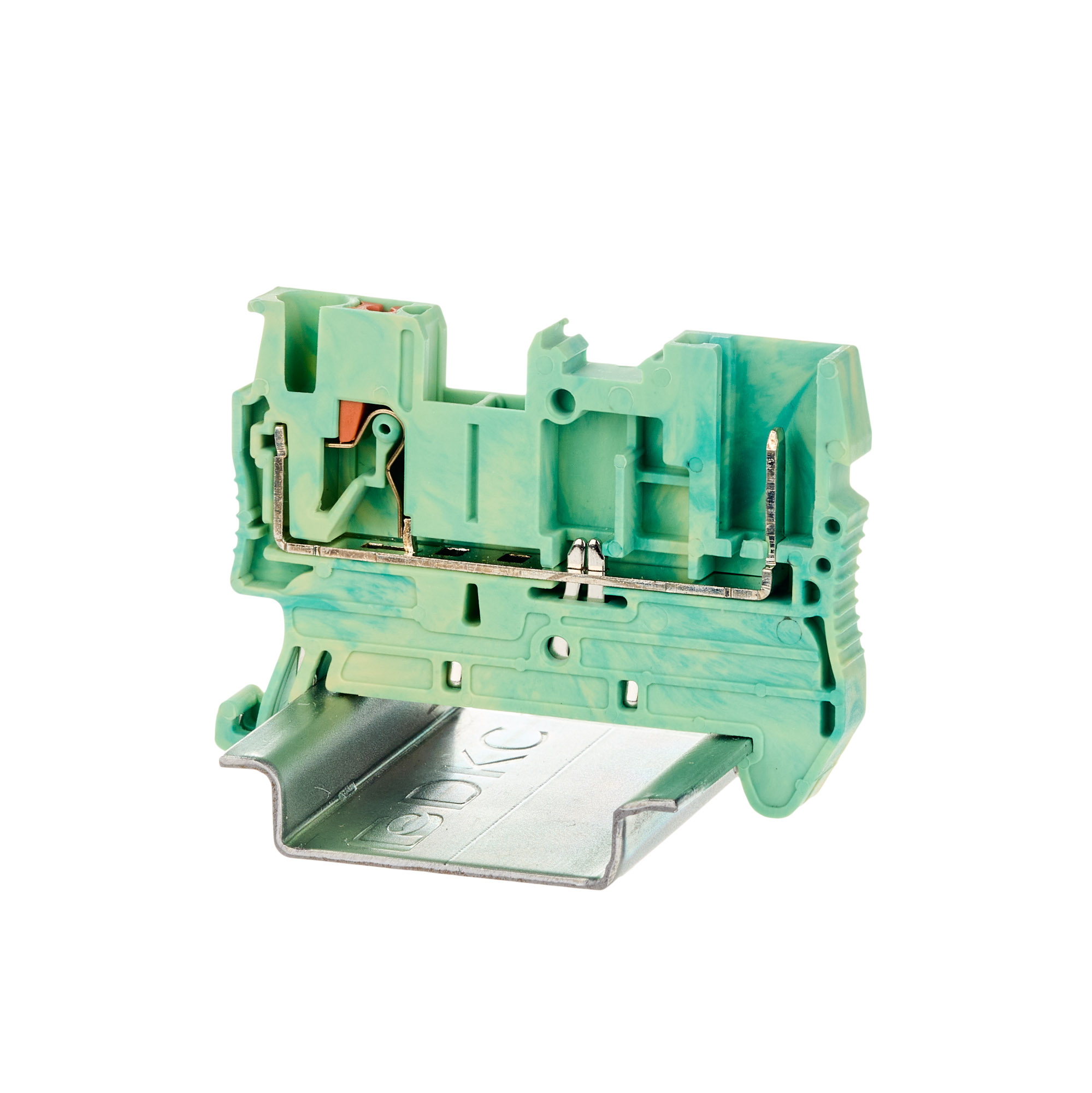 Клемма заземления под вставной штекер, зажим push-in, 2 точки подключения, 2.5 кв.мм