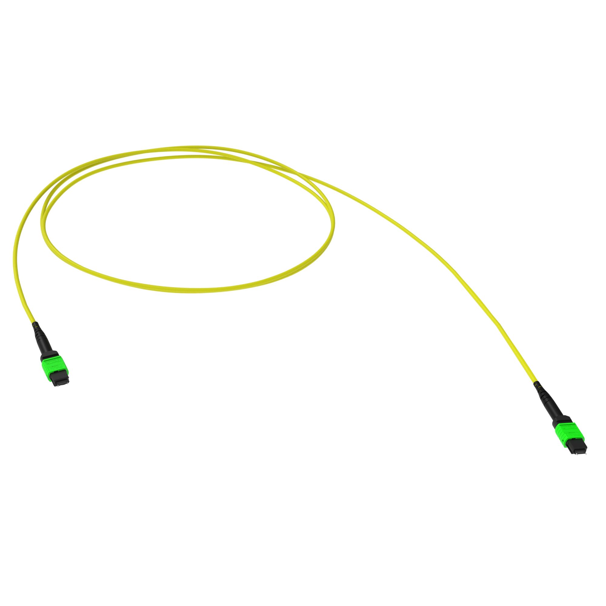 Оптические сборки MTP(16)/MTP(16) Оптическая соединительная сборка 16 ОВ, 9/125 OS2, 1xMTP(16)m APC/1xMTP(16)m APC, тип В, 7 м DKC|ДКС