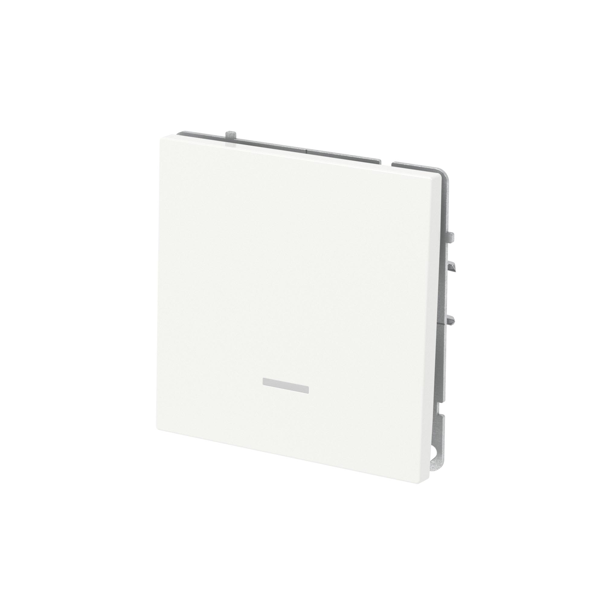 Выключатель одноклавишный с подсветкой, KANT, белая магнолия