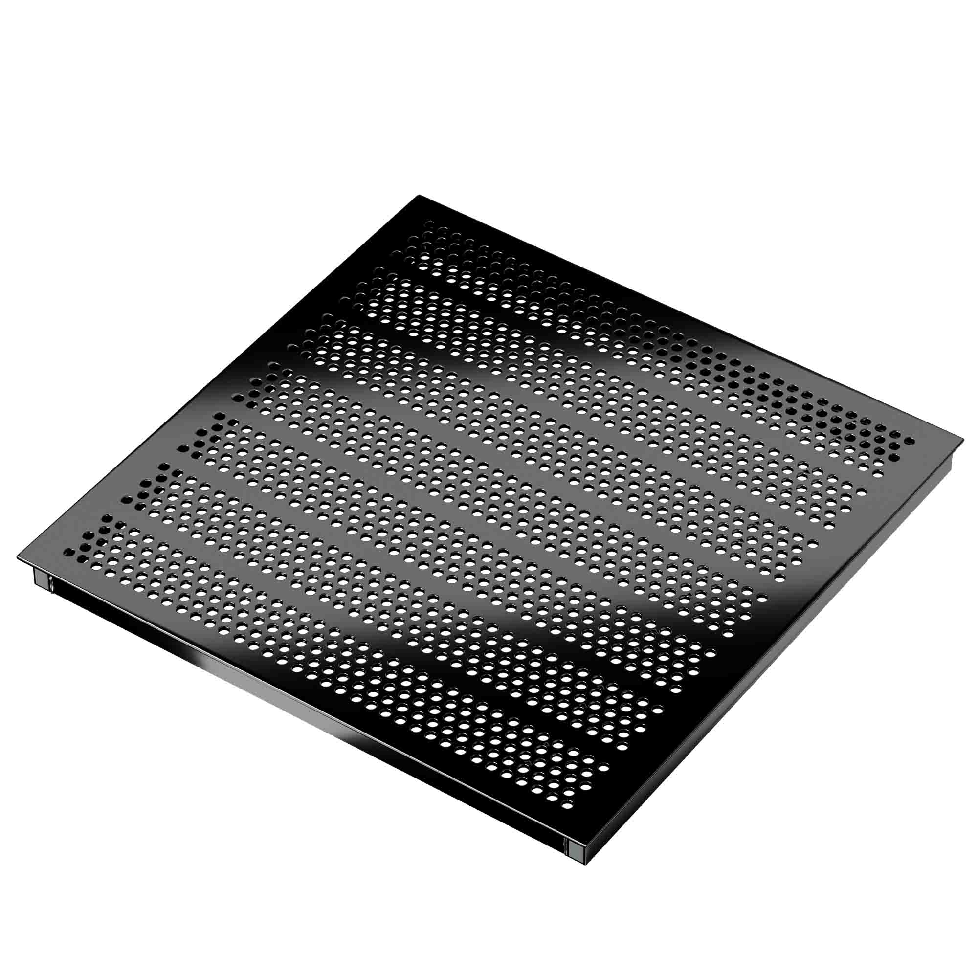 Промышленный фальшпол Плита фальшпола, сталь, 38 мм, RAL9005, перфорация 38% DKC|ДКС