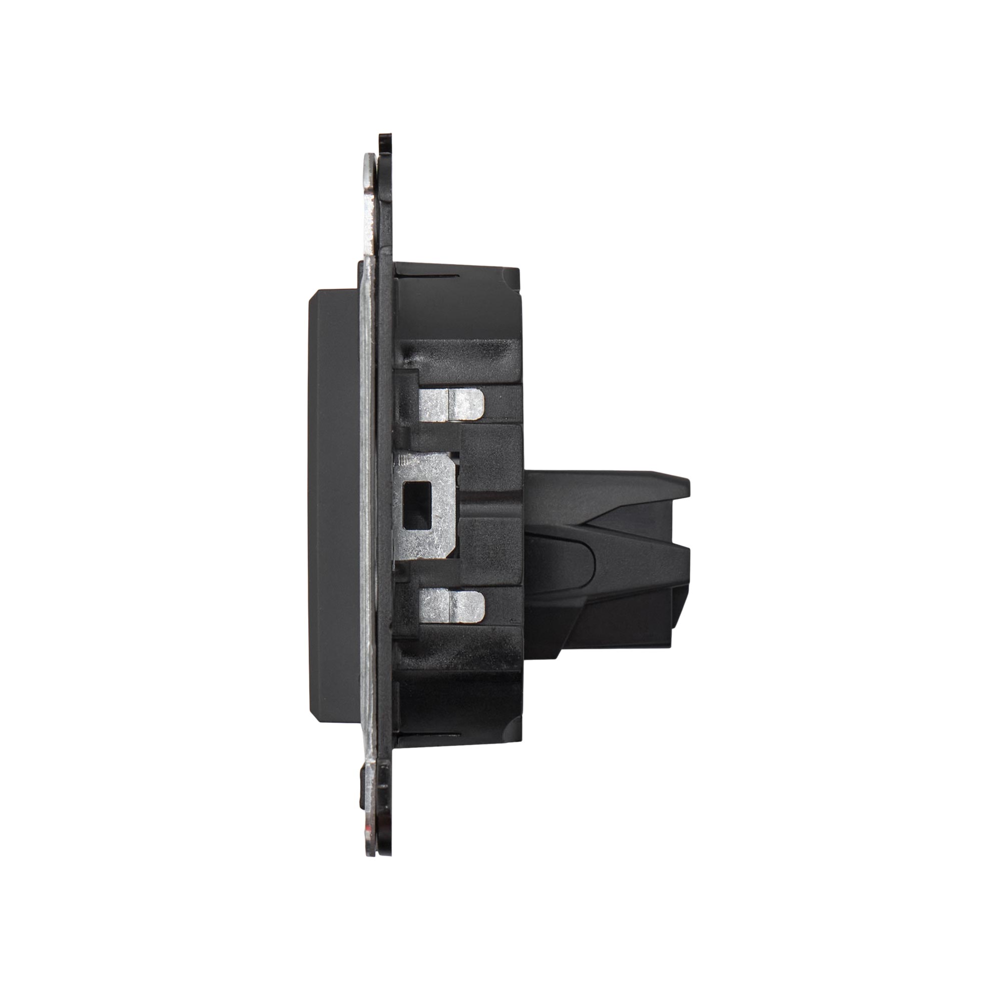 HDMI розетка одинарная в стену, тип А-А, Avanti, черный матовый