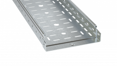 Perforated Straight Element 300x50, L4000, thickness 1 mm, zinc lamellar coating