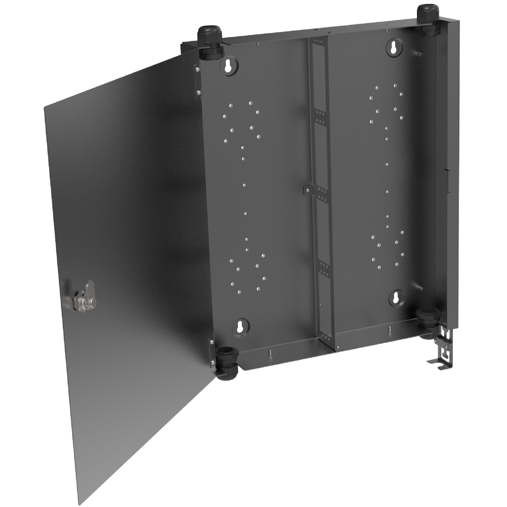 Оптические боксы Оптический настенный бокс, неукомплектованный, до 96ОВ, чёрный DKC|ДКС