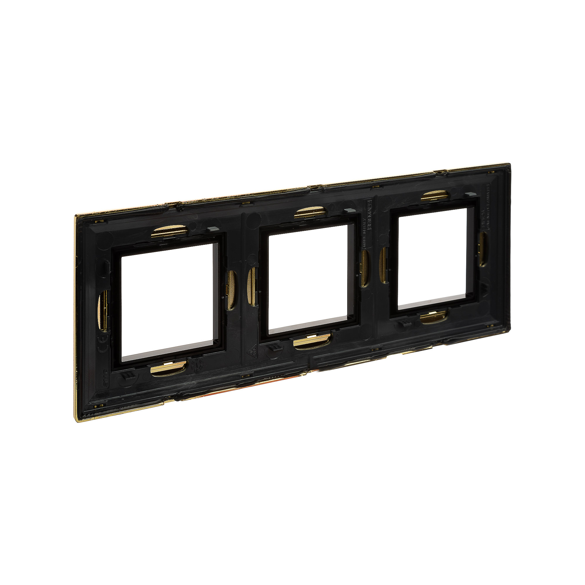 Рамка из металла 3 поста (6 мод.), Avanti, золотая