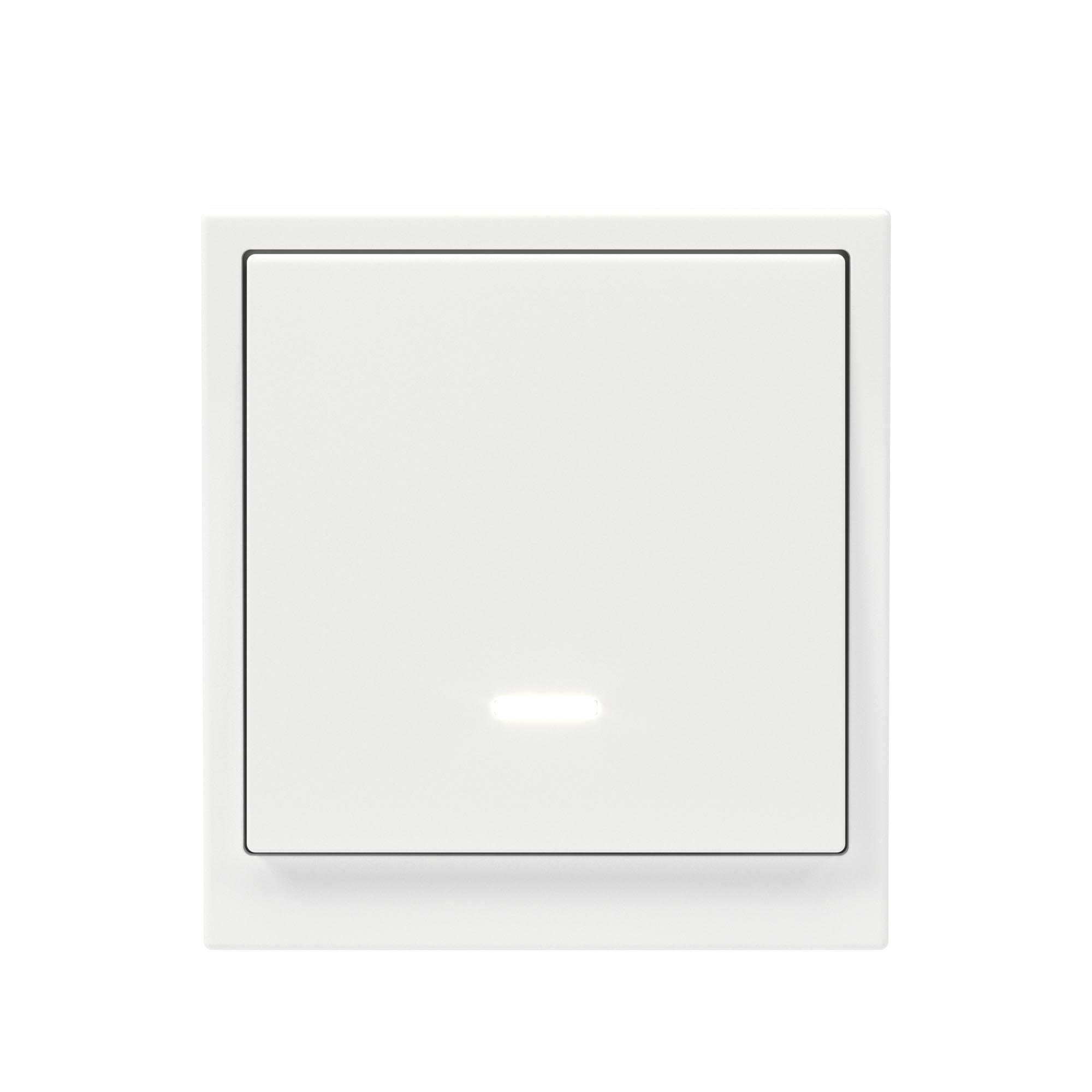 Выключатель одноклавишный с подсветкой, KANT, белая магнолия