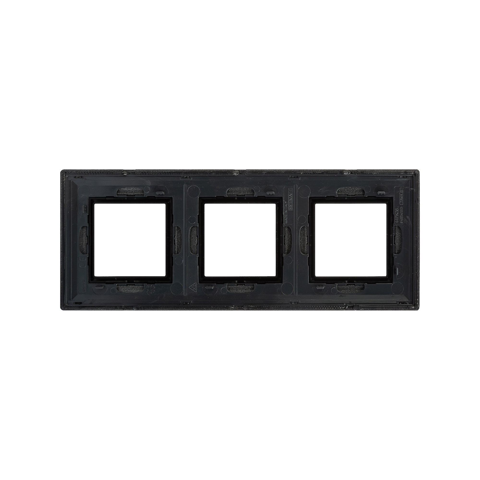 Рамка из металла 3 поста (6 мод.), Avanti, графитовая