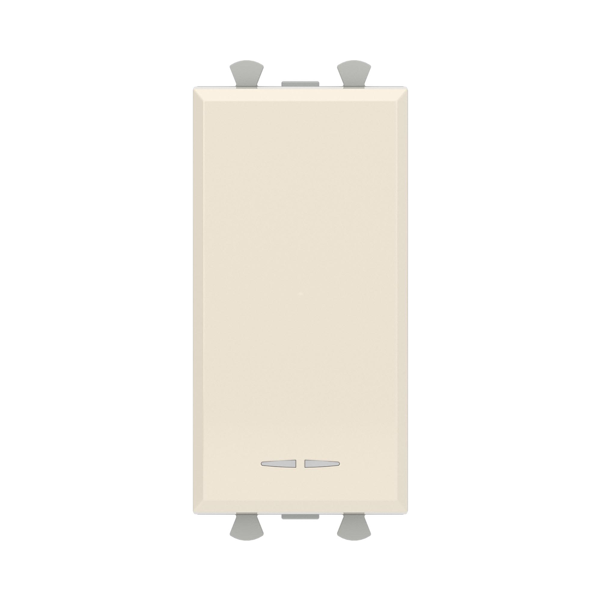 Кнопка модульная, Avanti, ванильная дымка, 1 модуль