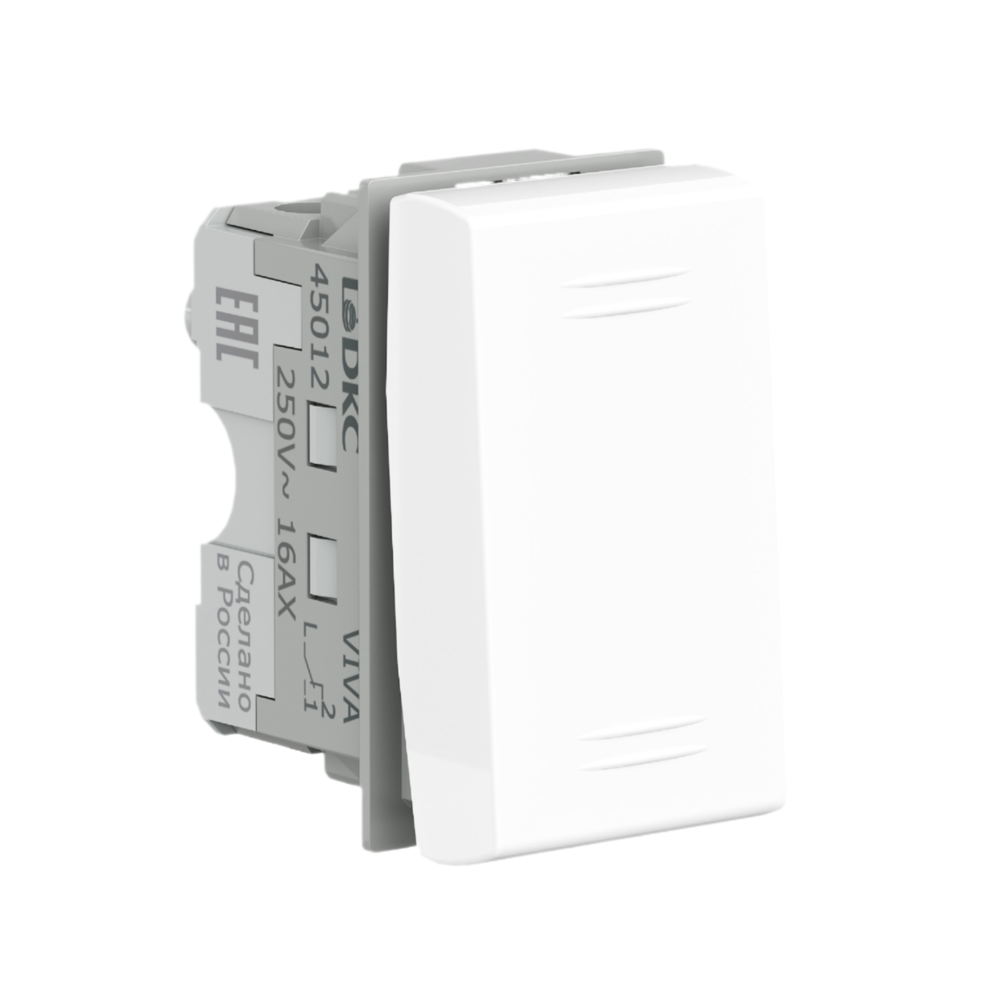 Переключатель, ЭУИ Вива (Viva), 1 мод., белый