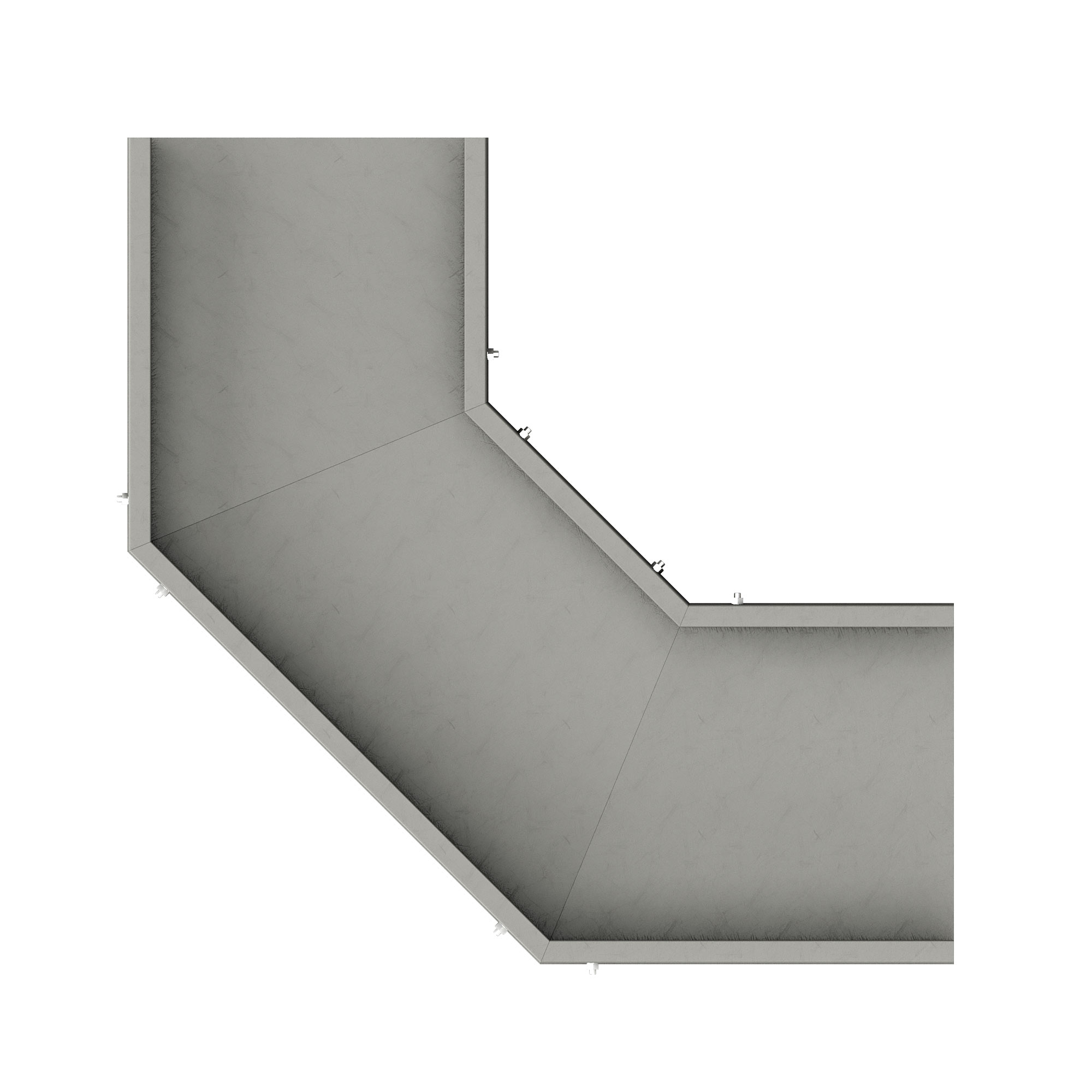 Угол горизонтальный 90 градусов 400х100, стеклопластик